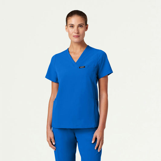 Magna 3-Pocket Scrub Top - Royal Blue - WOMEN'S TOPS - Jaanuu