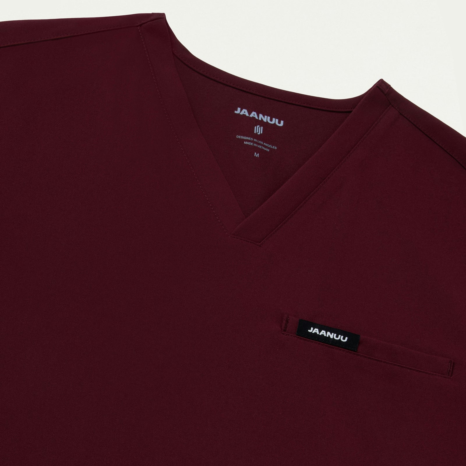 Romin 1-Pocket Scrub Top - Burgundy - MEN'S TOPS - Jaanuu