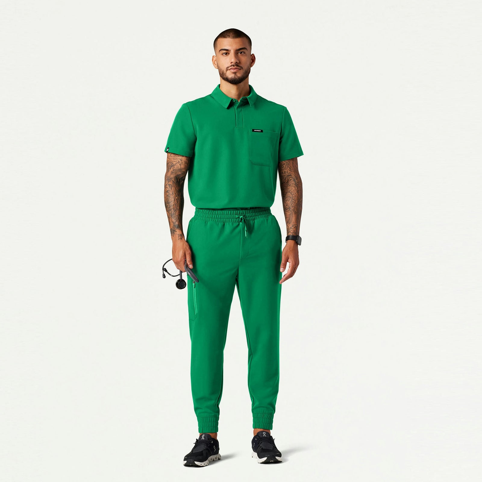 Cobot 8-Pocket Scrub Jogger - Emerald Green - MEN'S PANTS - Jaanuu