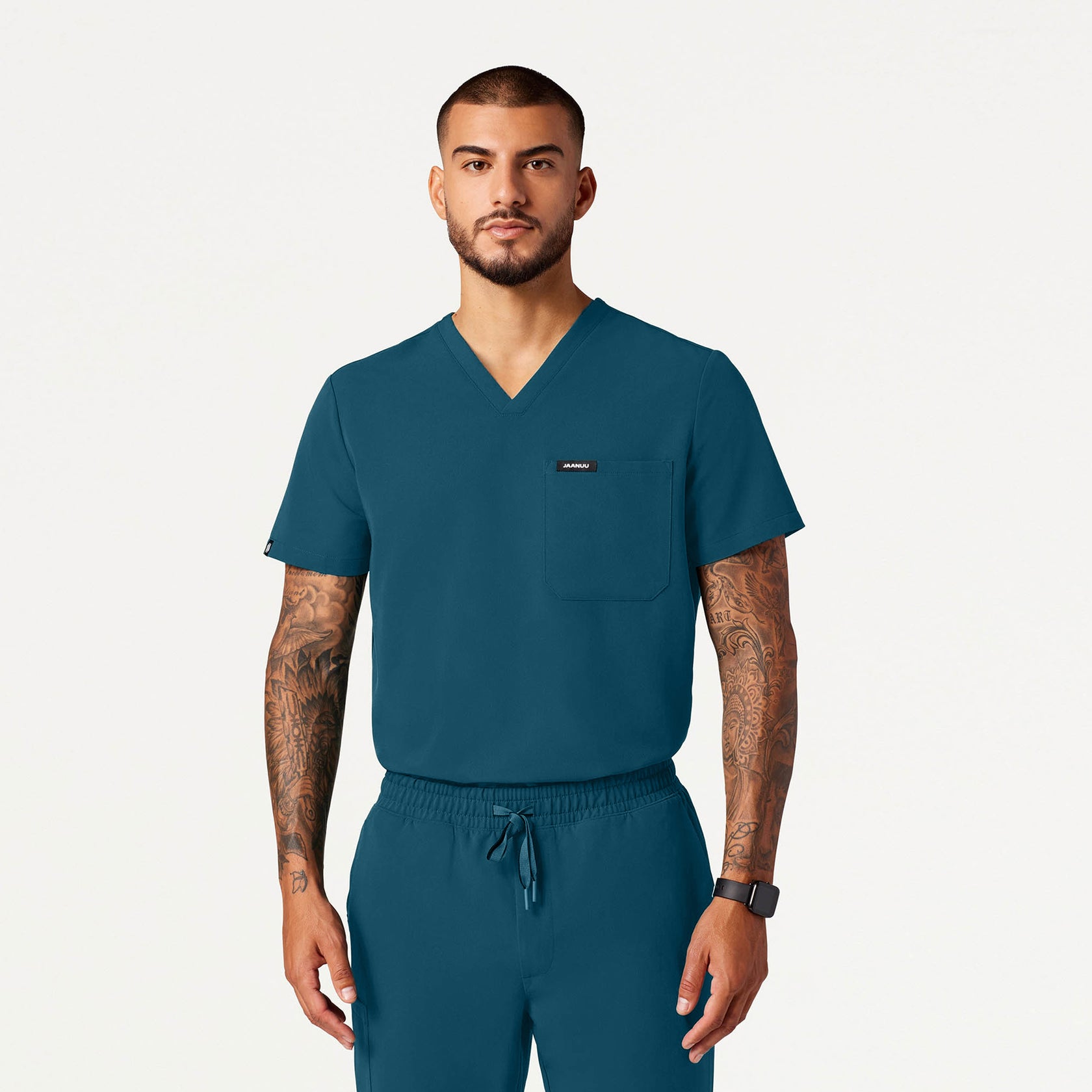 Holmes Everyday 1-Pocket Scrub Top - Caribbean Blue