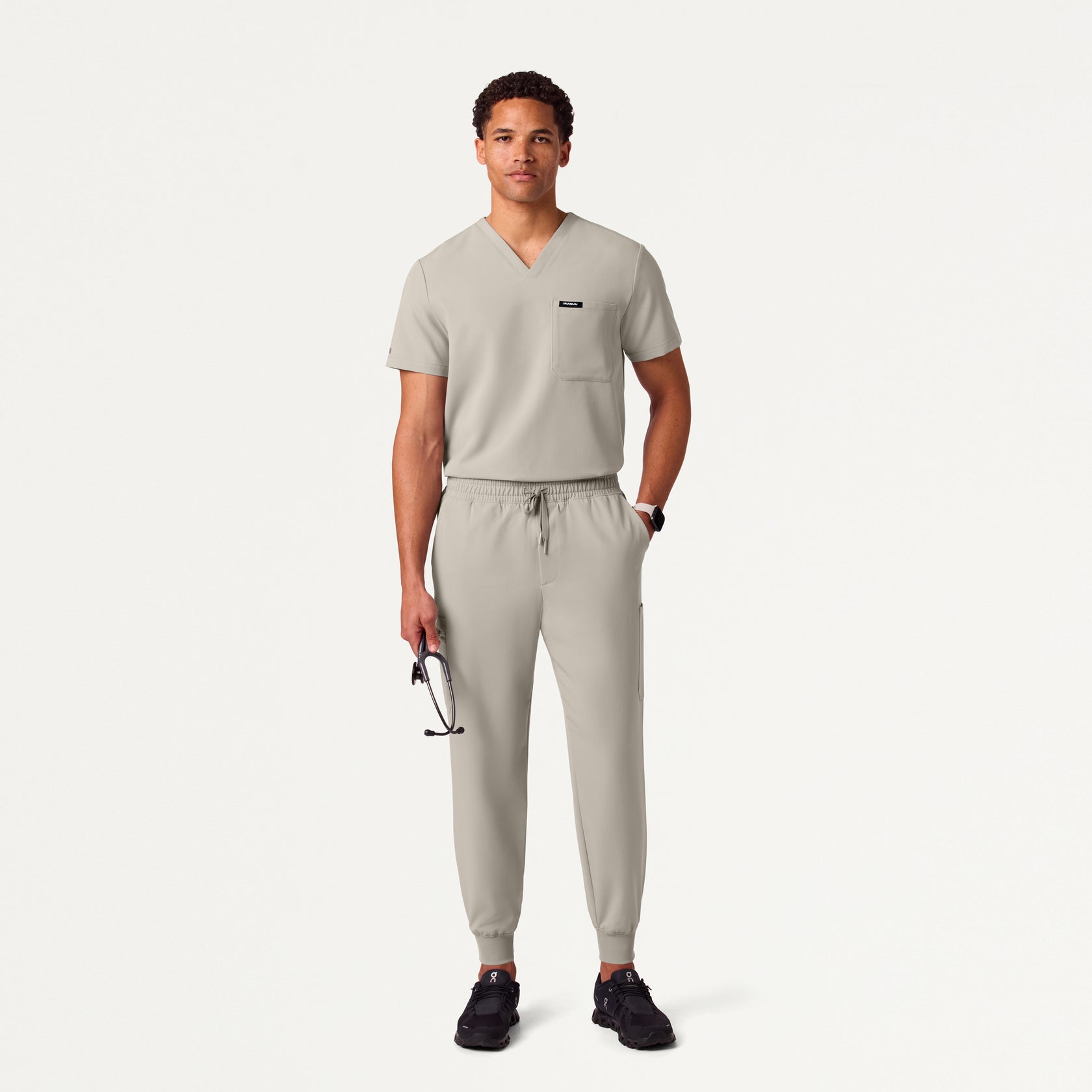 Holmes Everyday 1-Pocket Scrub Top - Fog