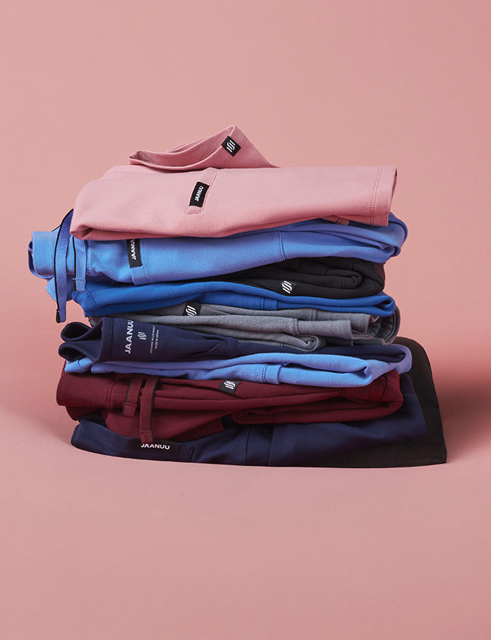 A folded stack of scrubs.