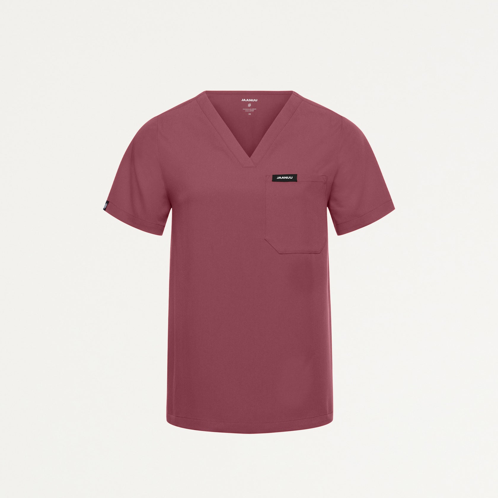 Rhena Essential 1-Pocket Scrub Top - Rosewood