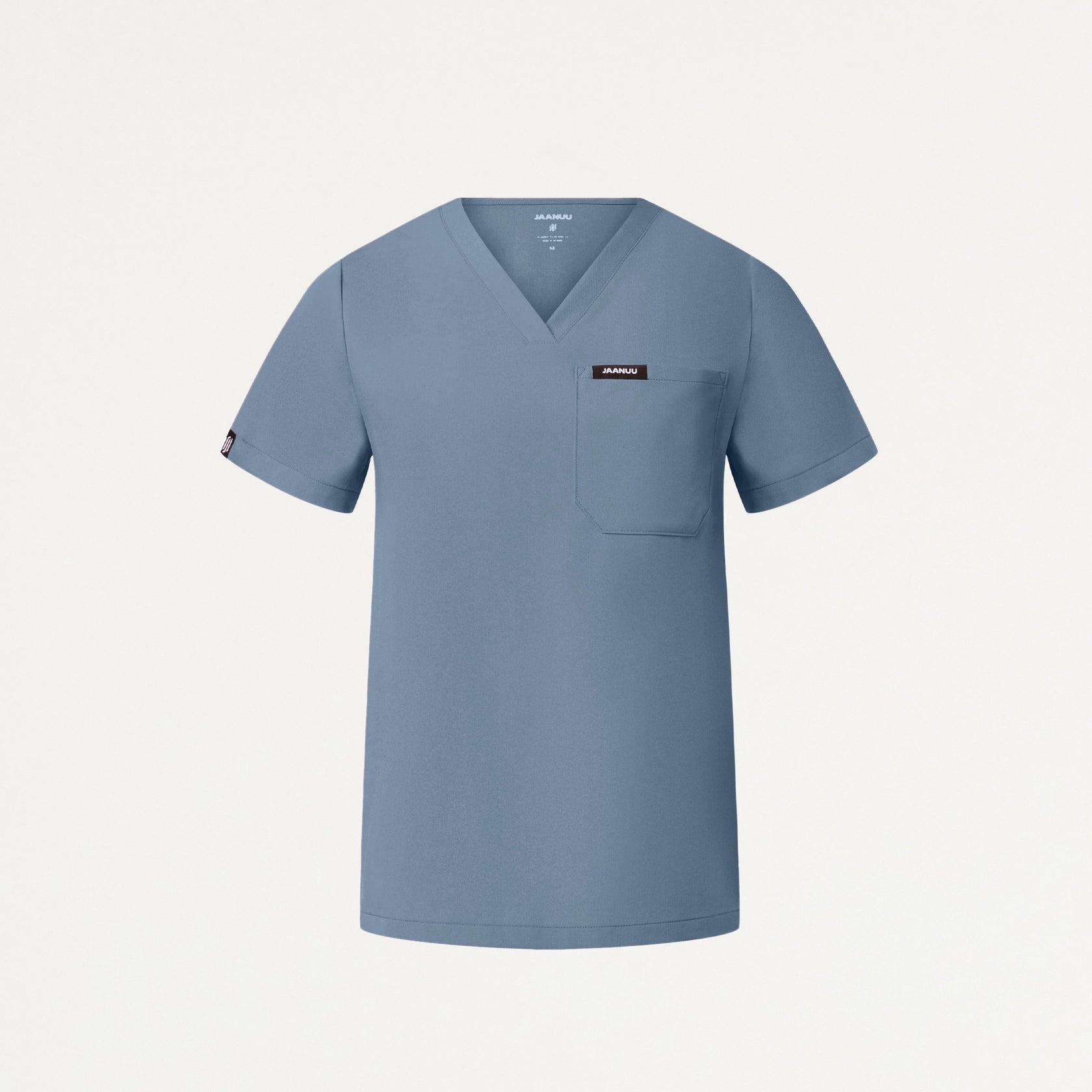 Rhena Essential 1-Pocket Scrub Top - Storm Blue