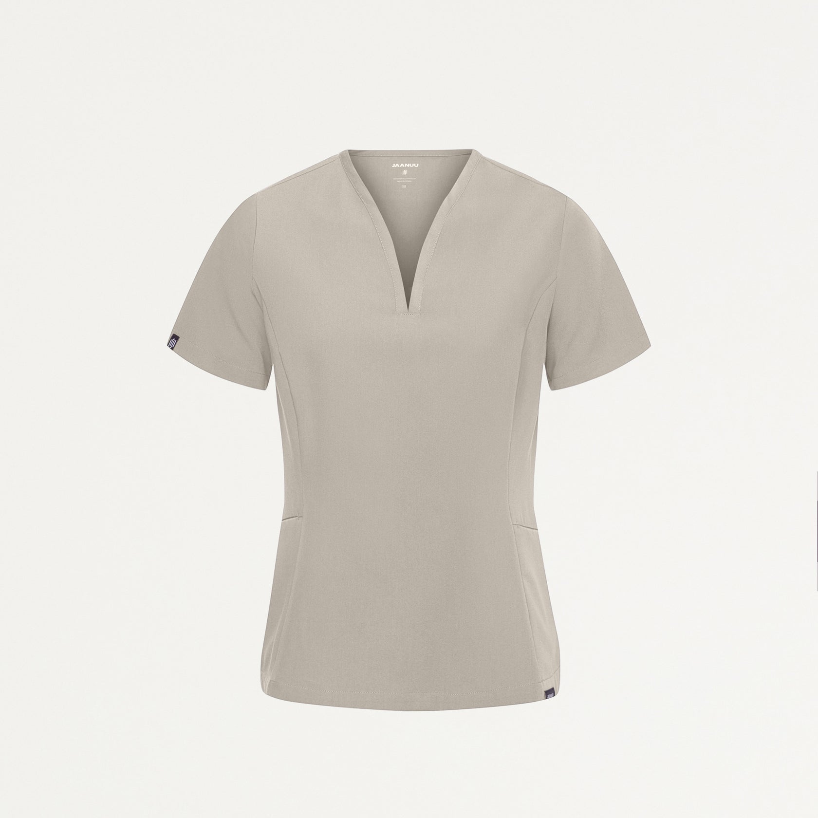 Calix Fit & Flare Scrub Top - Fog