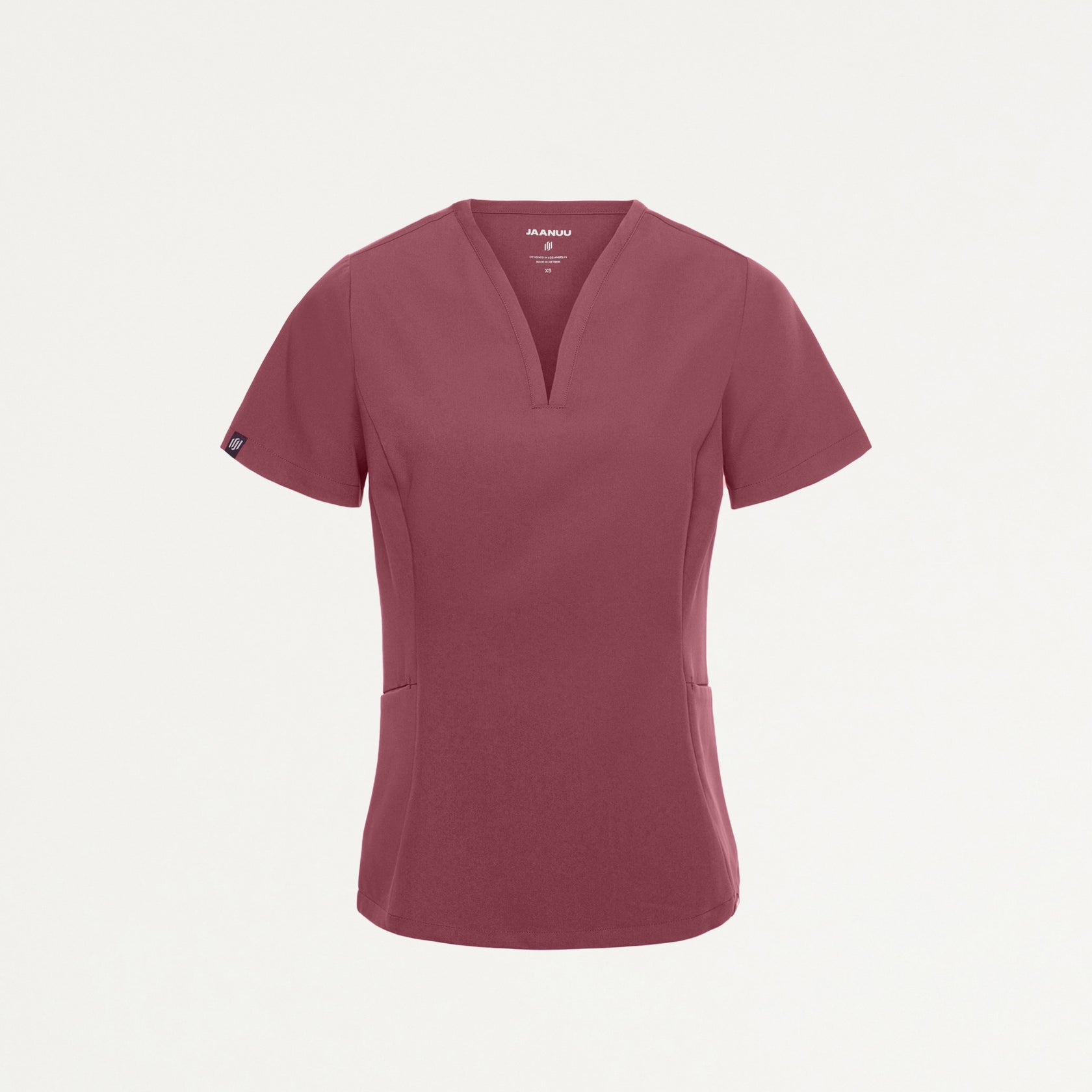 Calix Fit & Flare Scrub Top - Rosewood