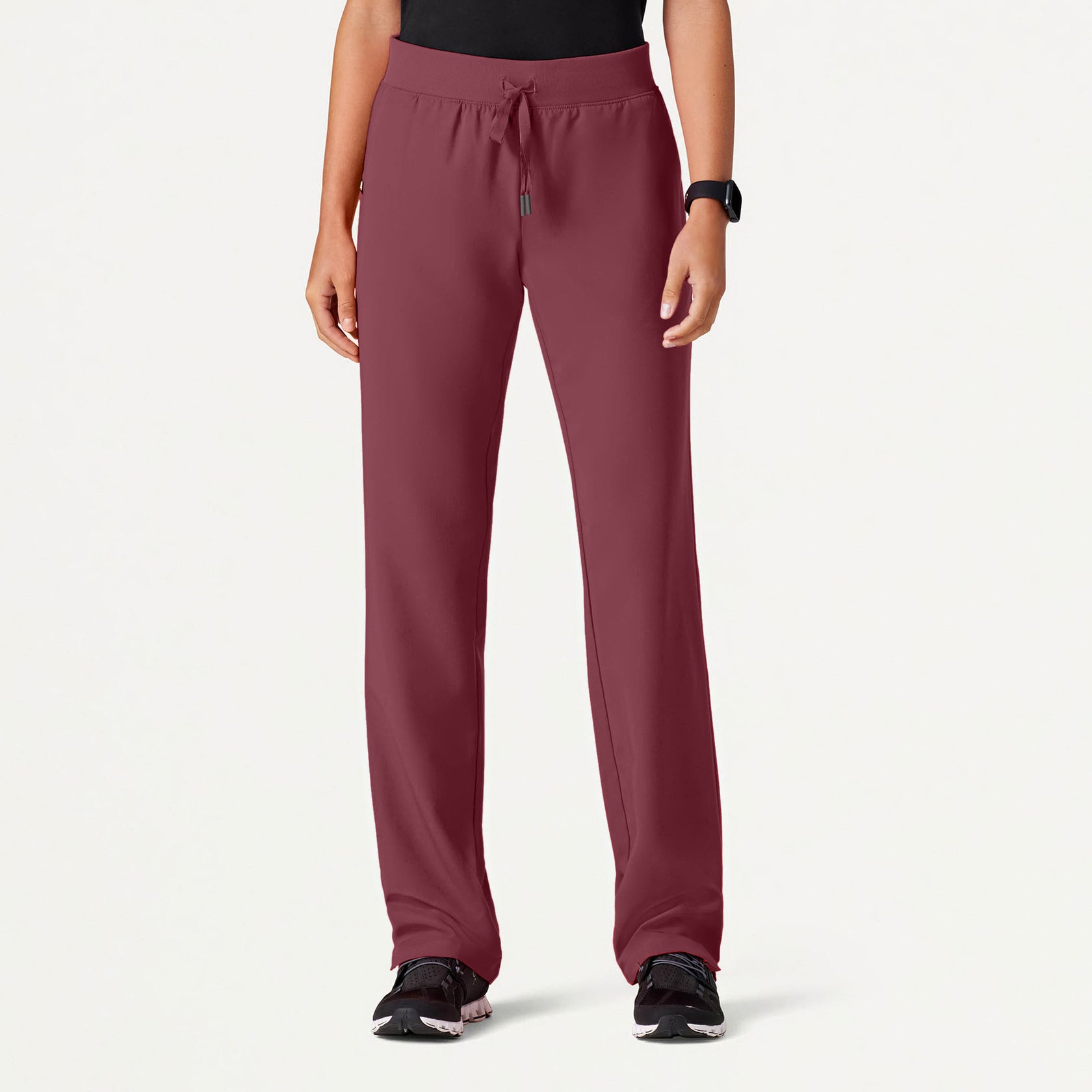 Xenos Essential Knit-Waist Scrub Pant - Rosewood