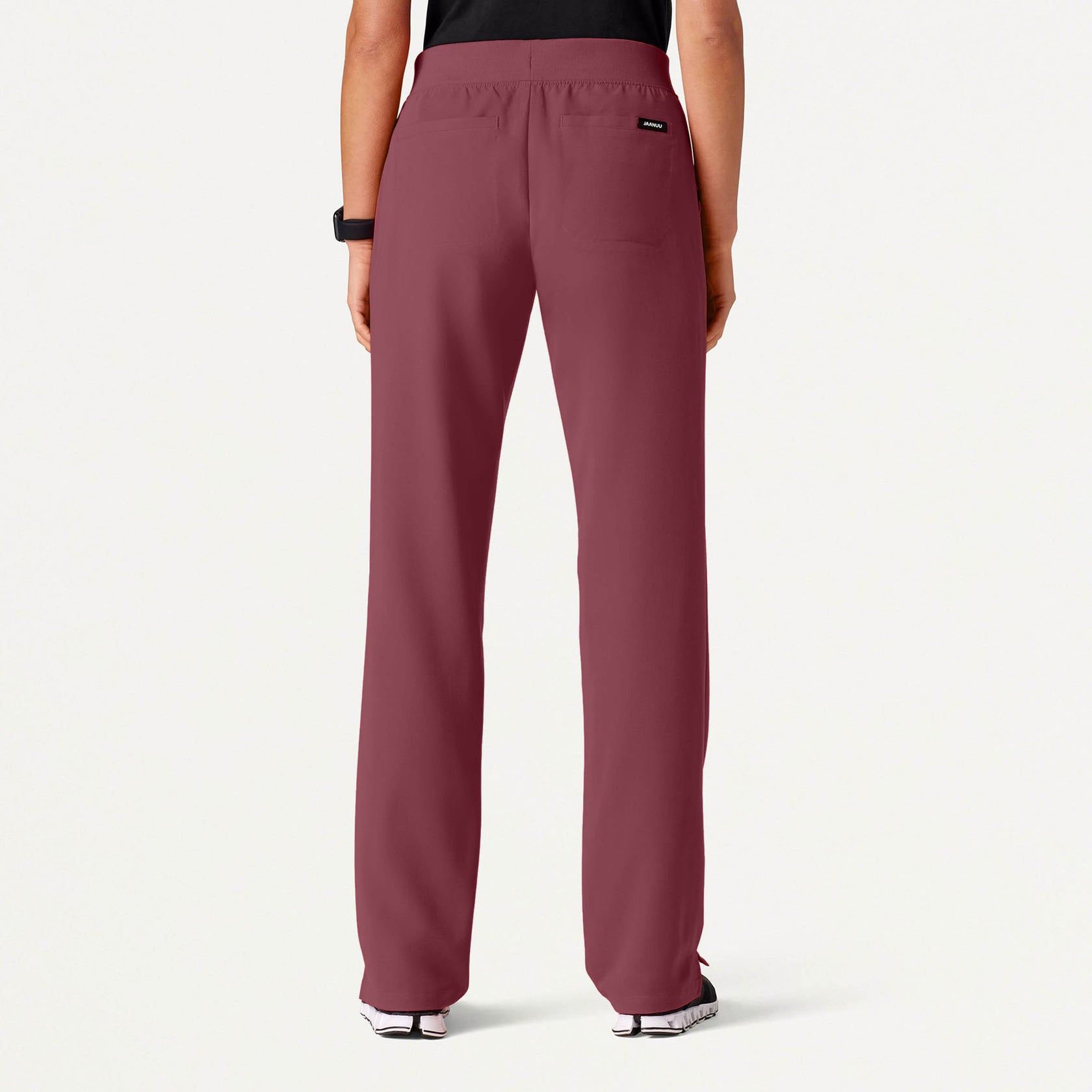 Xenos Essential Knit-Waist Scrub Pant - Rosewood