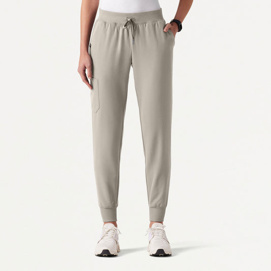 Silex Slim Knit-Waist Scrub Jogger - Fog