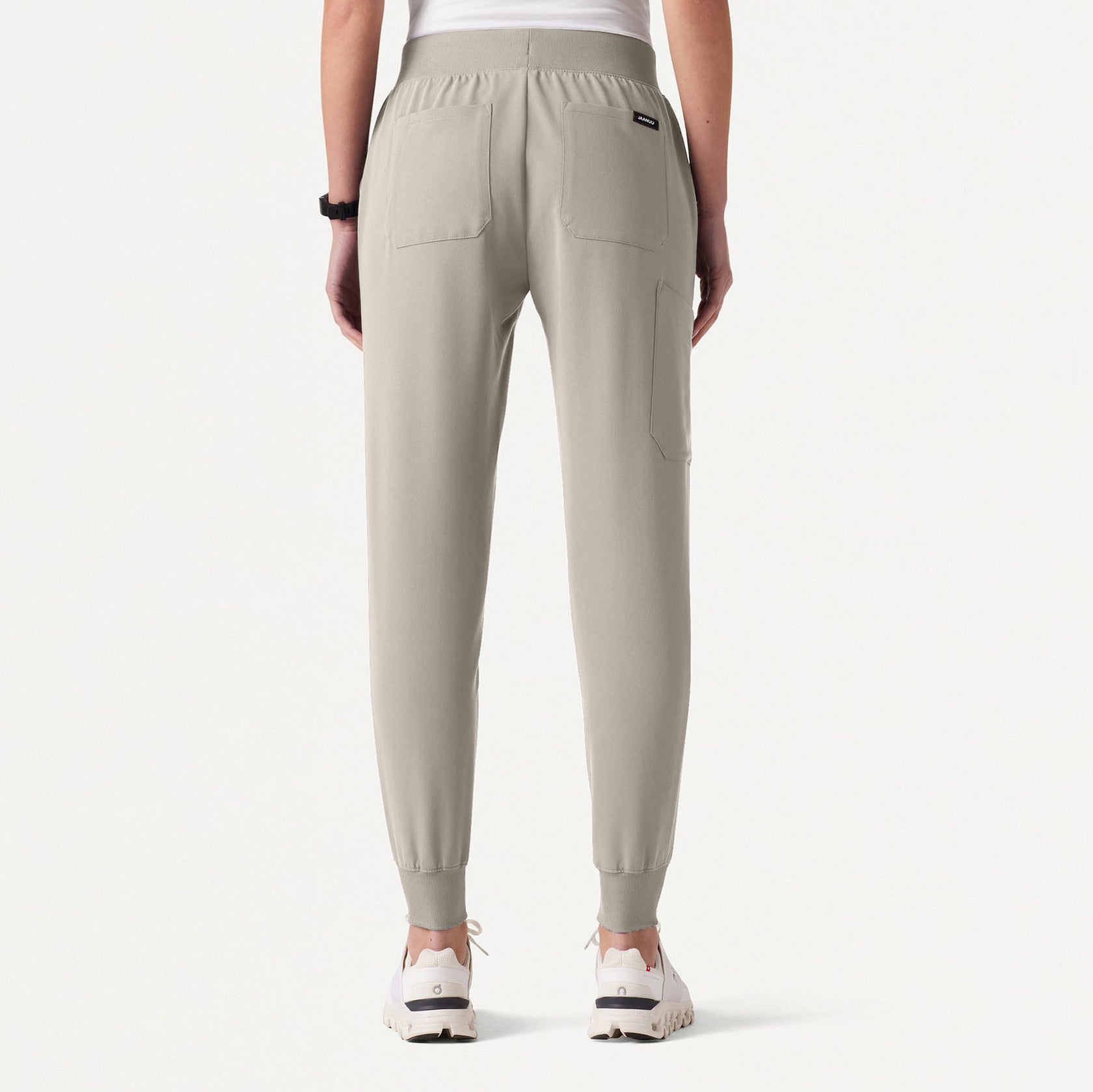 Silex Slim Knit-Waist Scrub Jogger - Fog