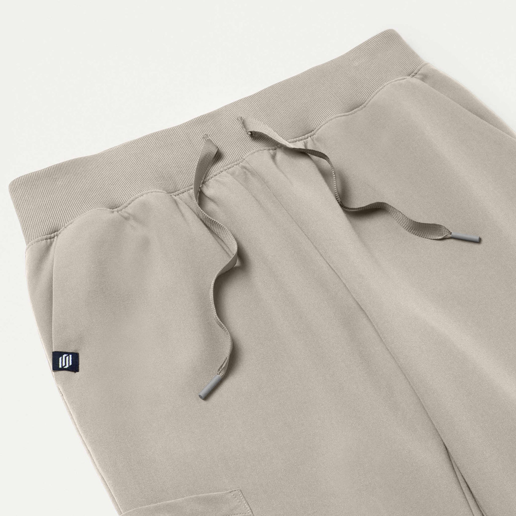 Silex Slim Knit-Waist Scrub Jogger - Fog