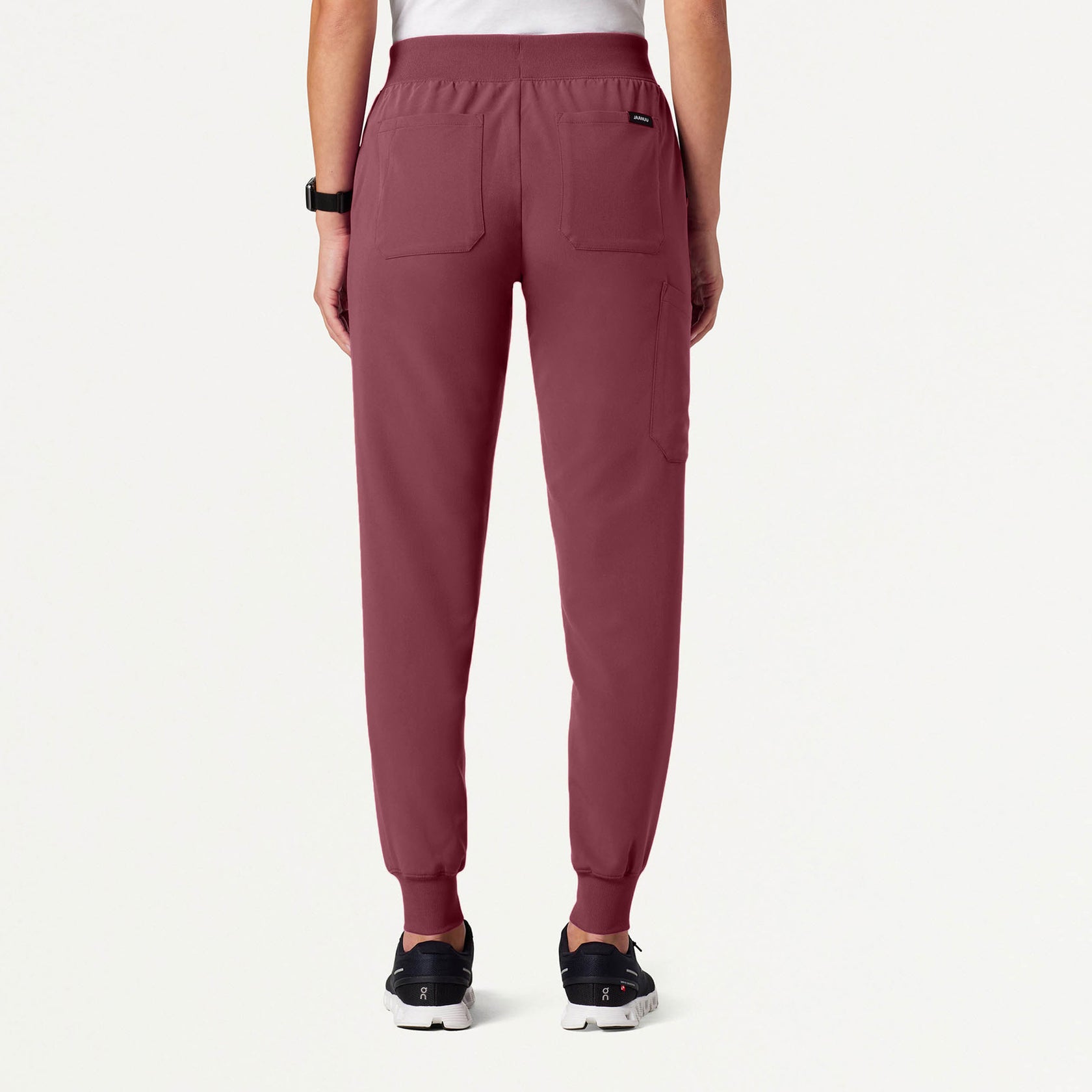 Silex Slim Knit-Waist Scrub Jogger - Rosewood