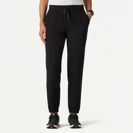 Jace Skinny On-the-Go Scrub Jogger - Black