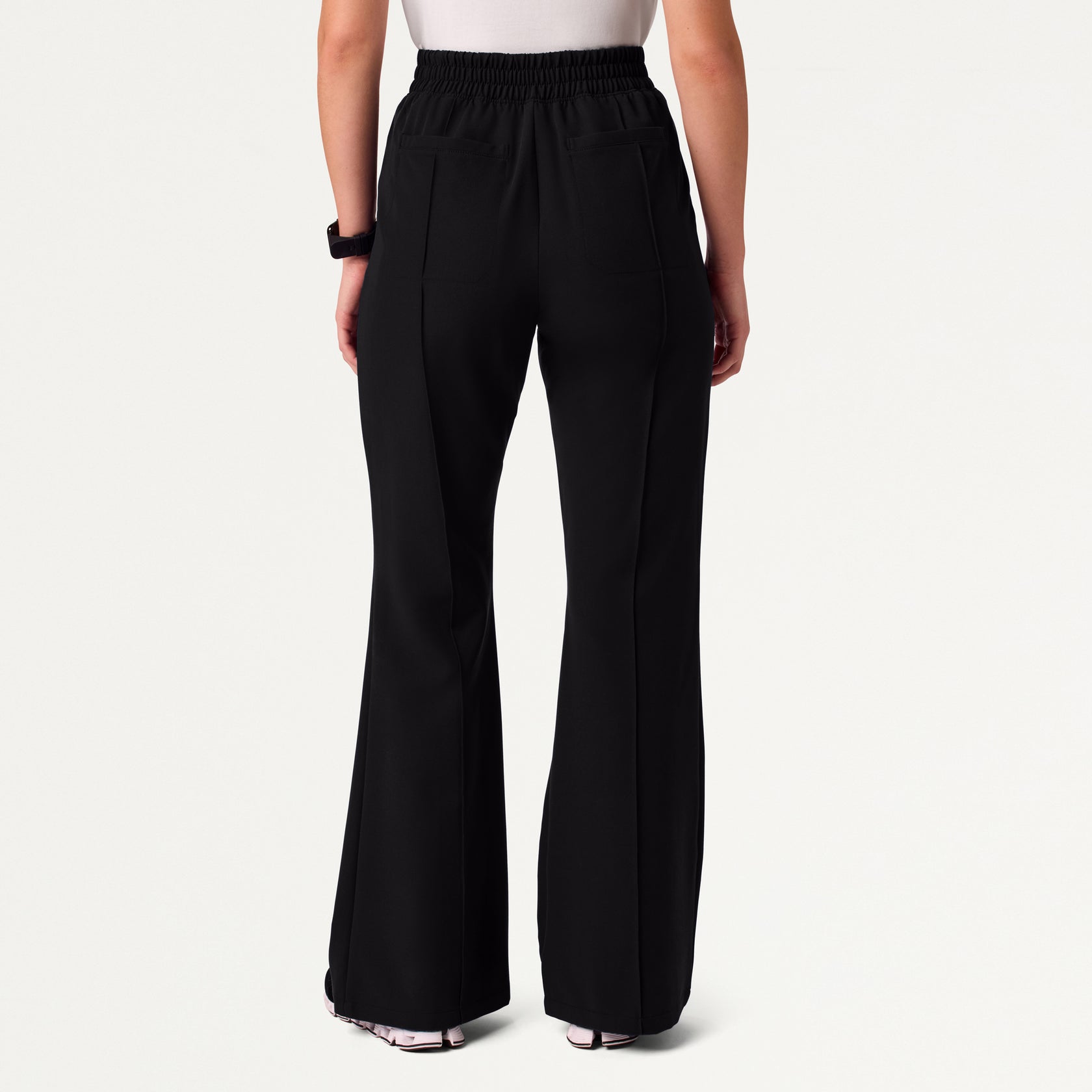 Kori Slim High-Waisted Scrub Pant - Black