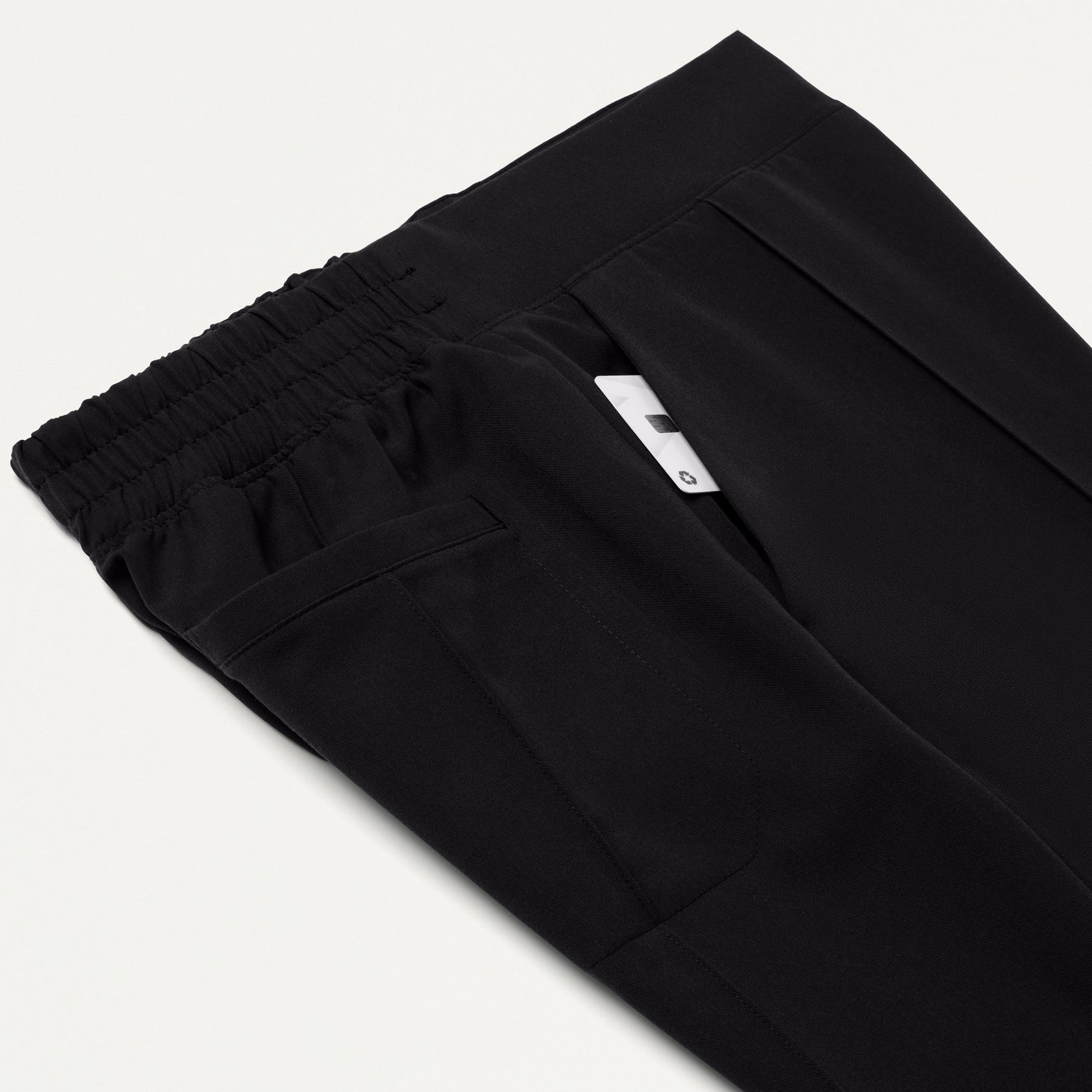 Kori Slim High-Waisted Scrub Pant - Black