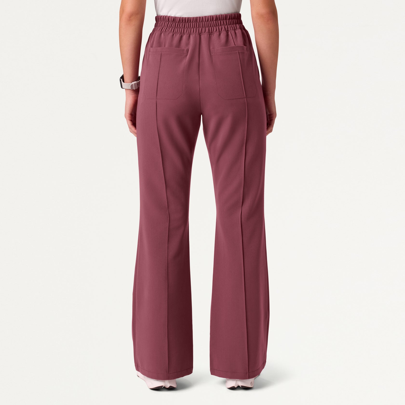 Kori Slim High-Waisted Scrub Pant - Rosewood