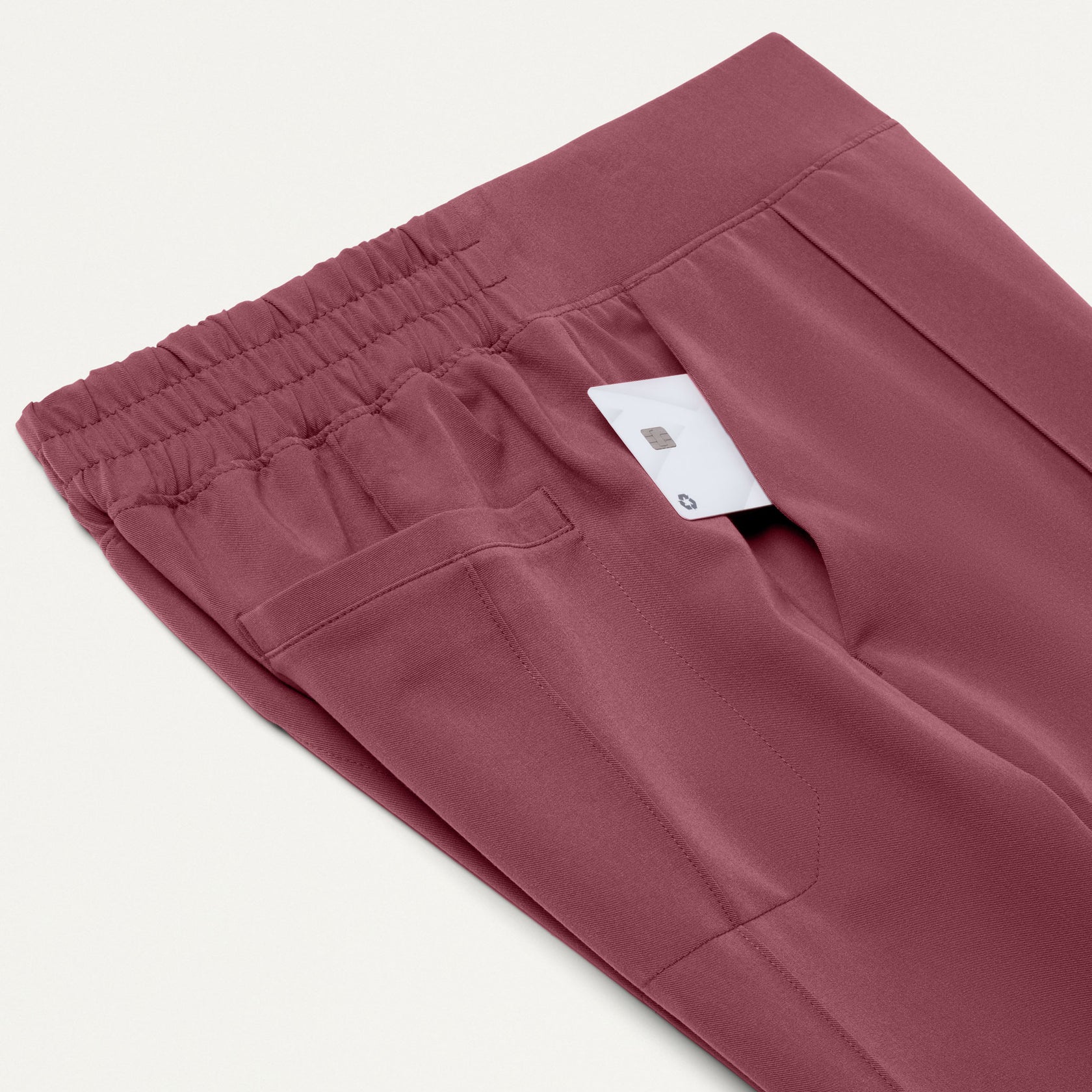 Kori Slim High-Waisted Scrub Pant - Rosewood