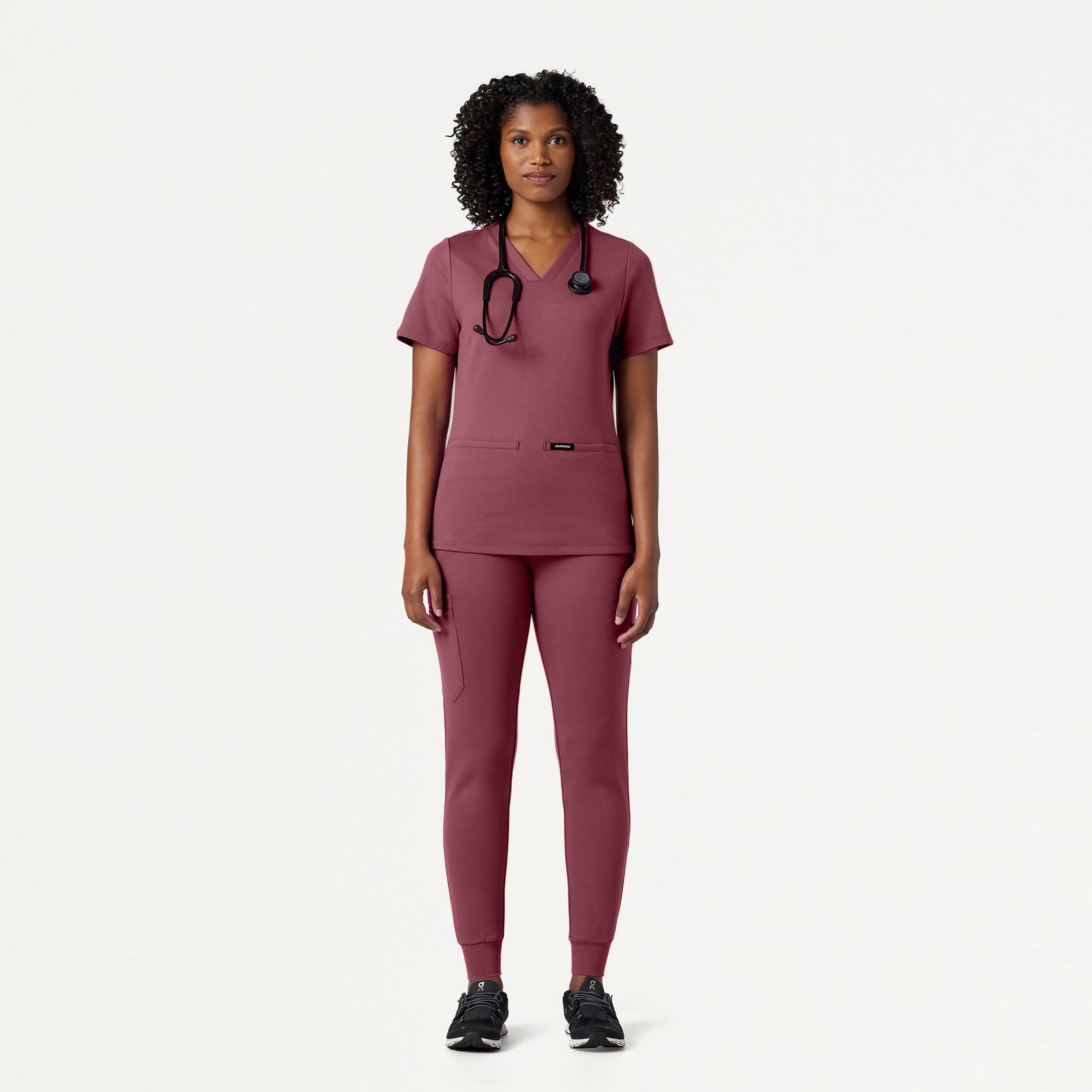 Cesi Slim ULTRAsoft Scrub Top - Rosewood