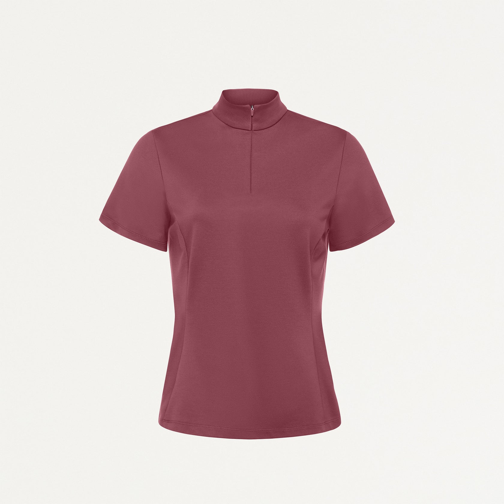 Astra Slim Half-Zip ULTRAsoft Scrub Top - Rosewood