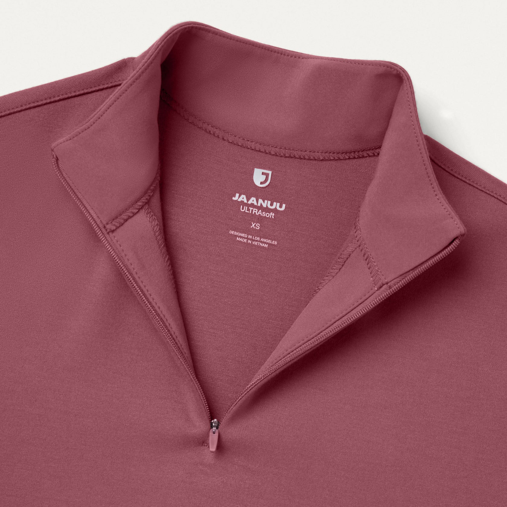 Astra Slim Half-Zip ULTRAsoft Scrub Top - Rosewood