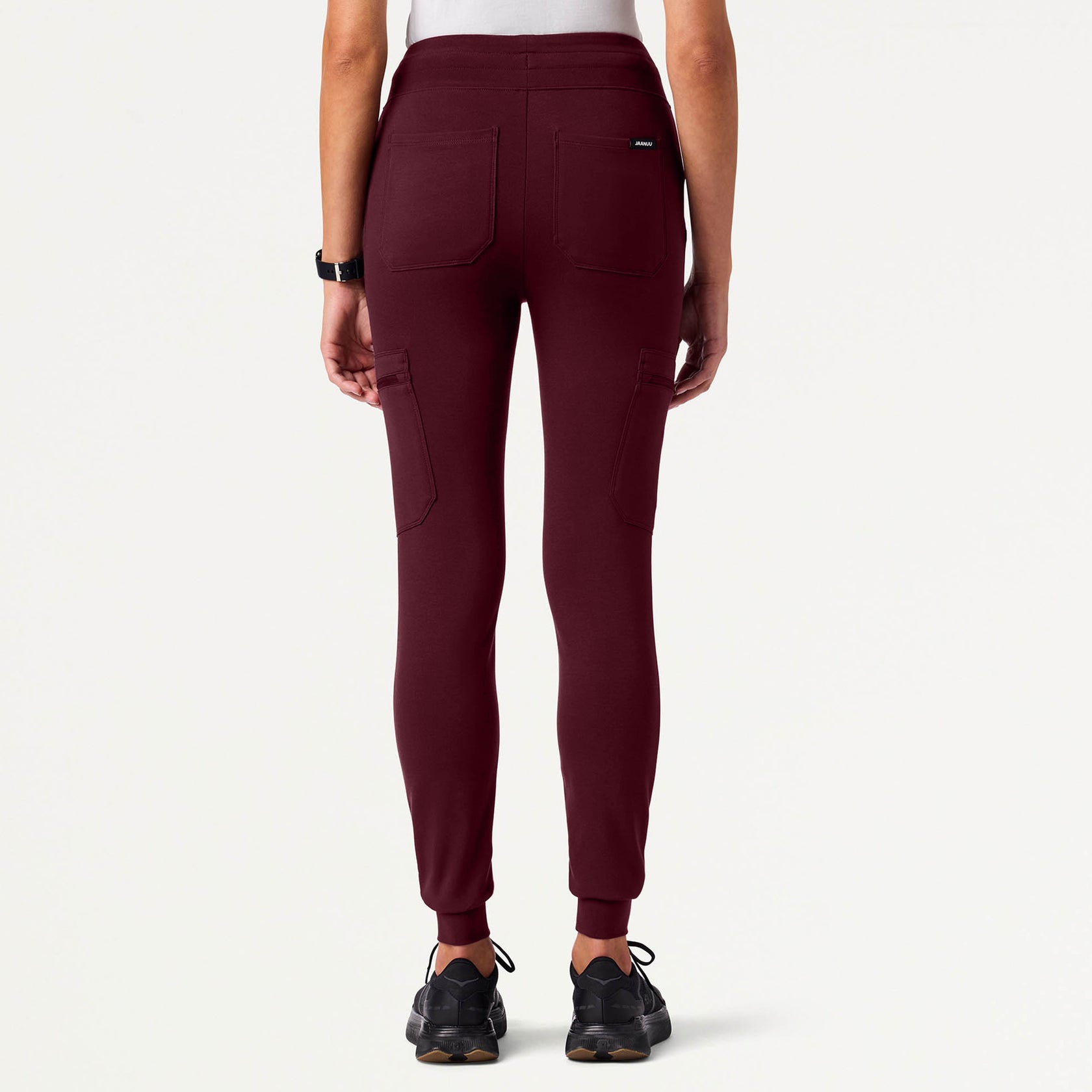 Kait 10-Pocket Skinny ULTRAsoft Scrub Jogger - Burgundy