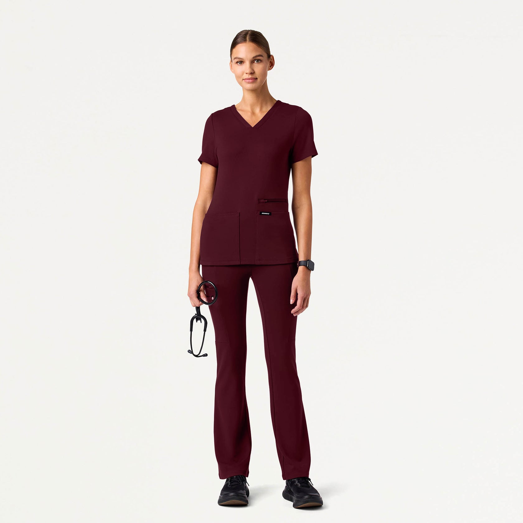 Perri ULTRAsoft Yoga Scrub Pant - Burgundy