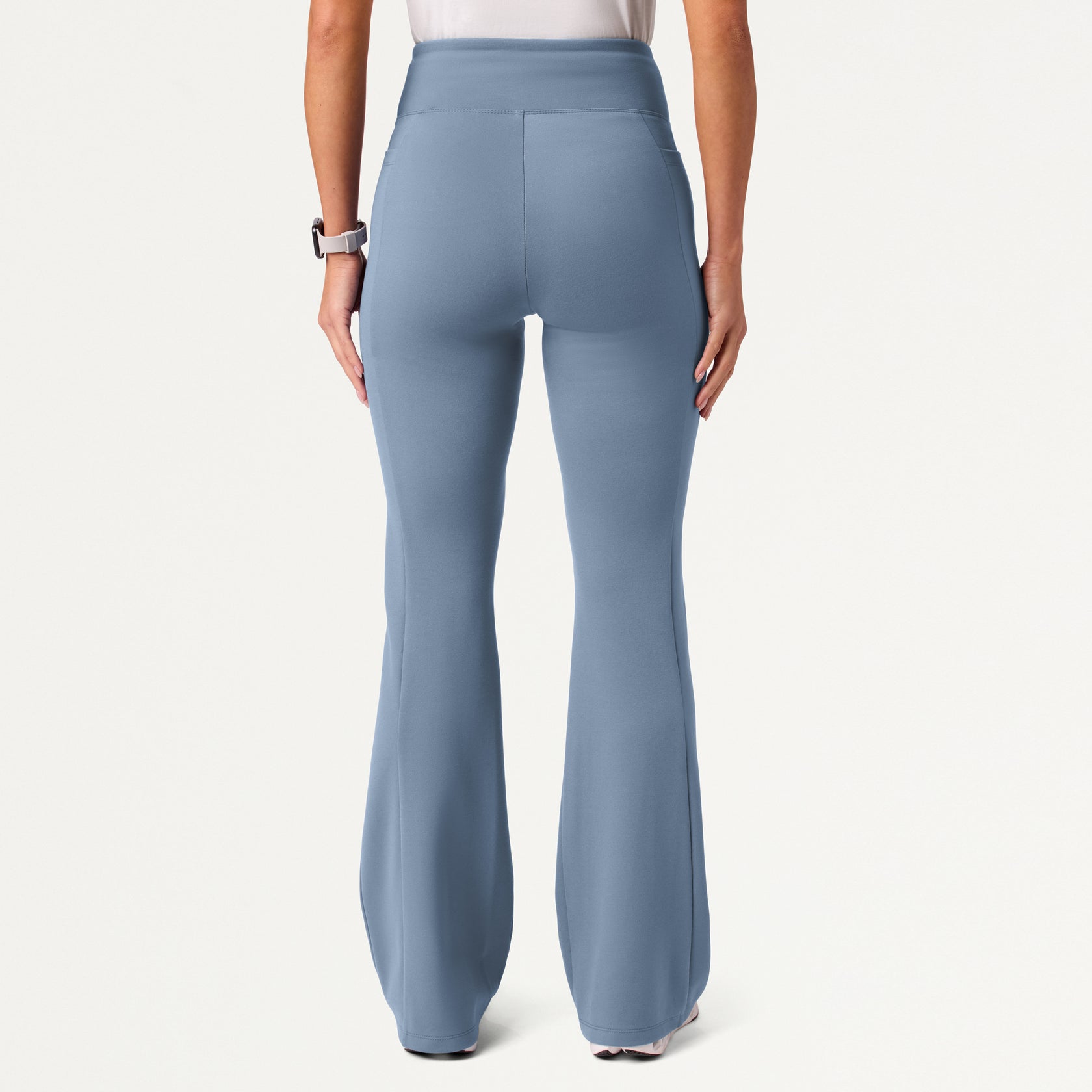 Lina ULTRAsoft Yoga Flare Scrub Pant - Storm Blue