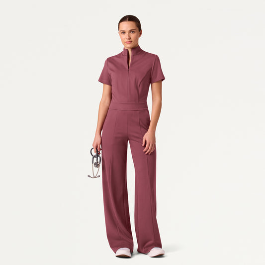 The Scrub Jumpsuit - Rosewood