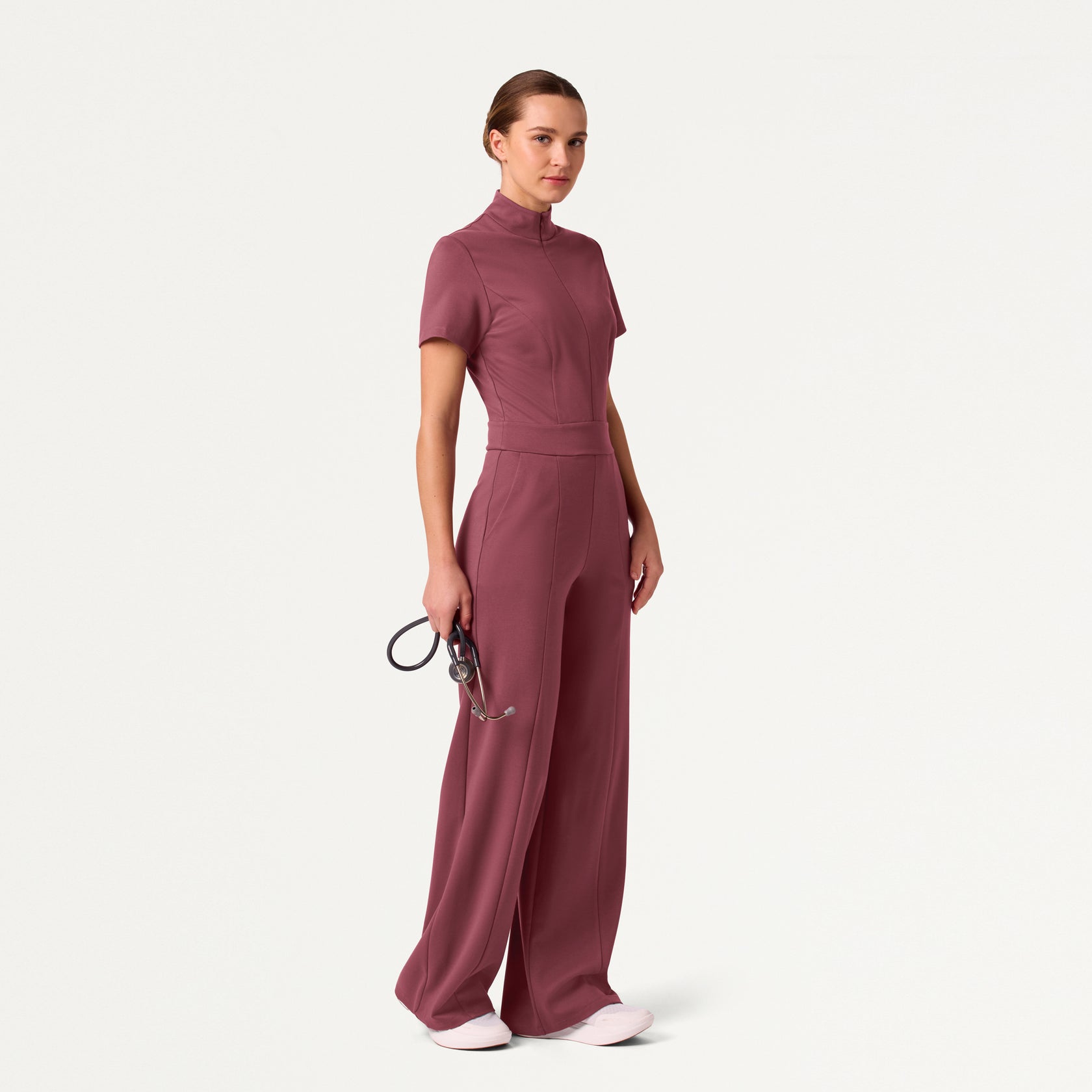 The Scrub Jumpsuit - Rosewood