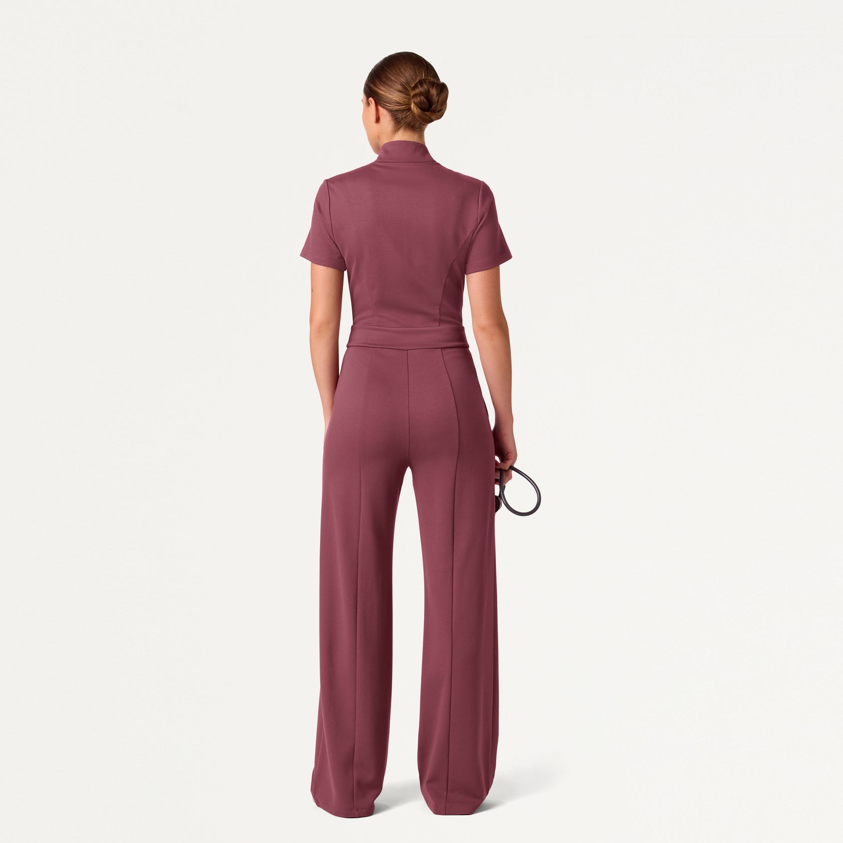 The Scrub Jumpsuit - Rosewood