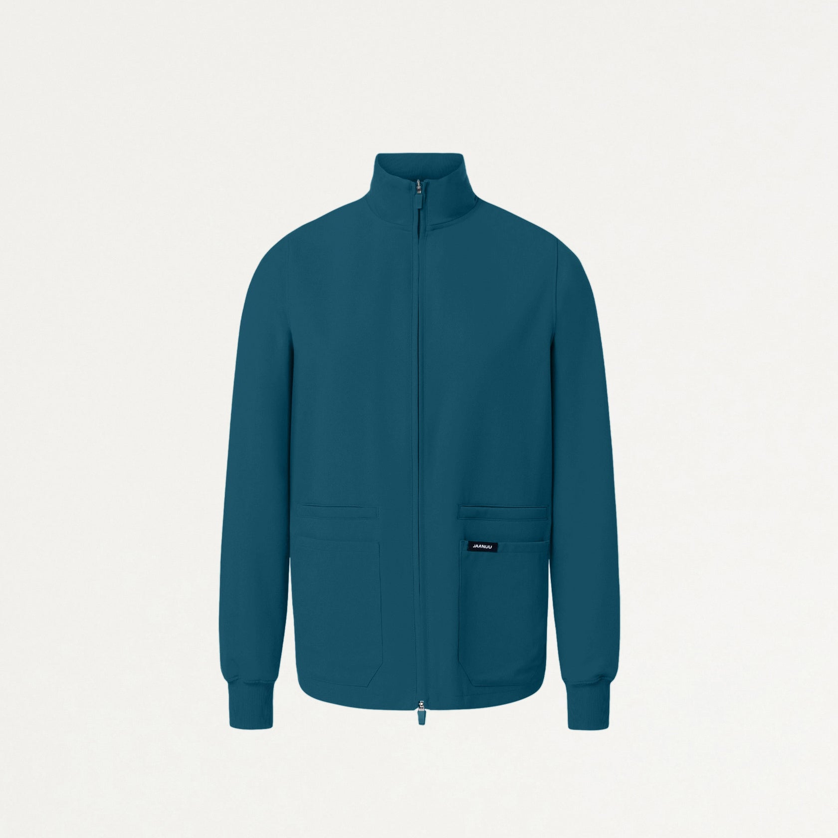 Ceri Essential 6-Pocket Scrub Jacket - Caribbean Blue