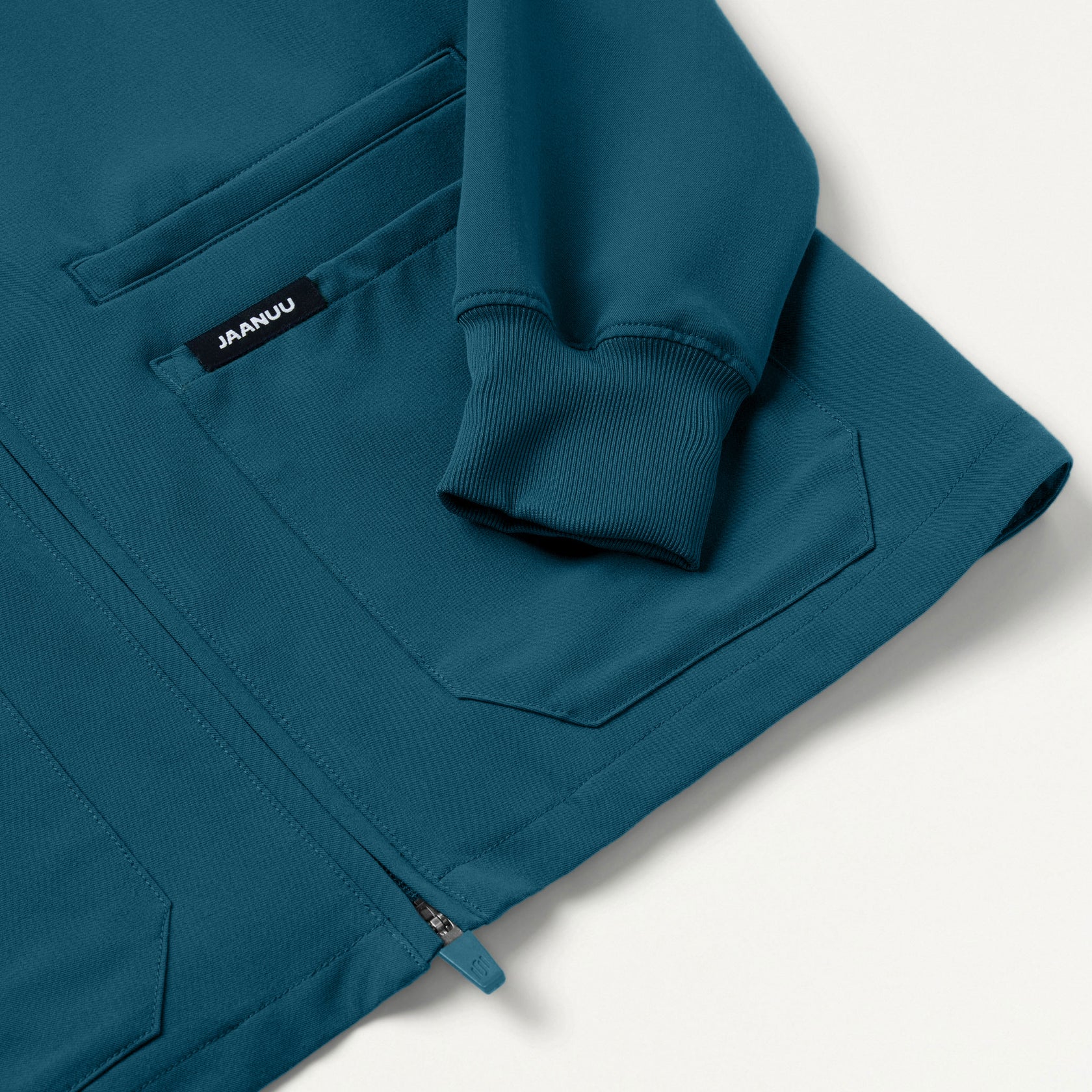 Ceri Essential 6-Pocket Scrub Jacket - Caribbean Blue