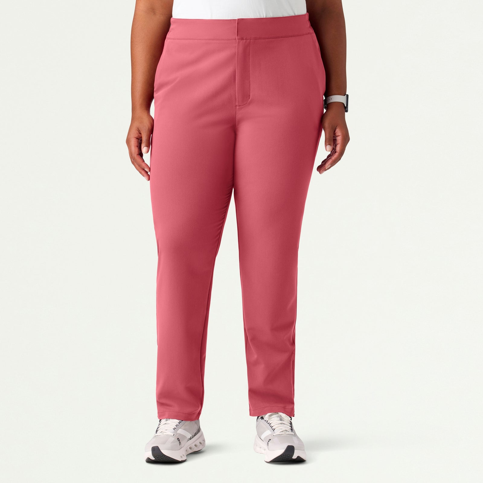 Skyler Slim Zip-Fly Scrub Pant - Mulberry - WOMEN'S PANTS - Jaanuu