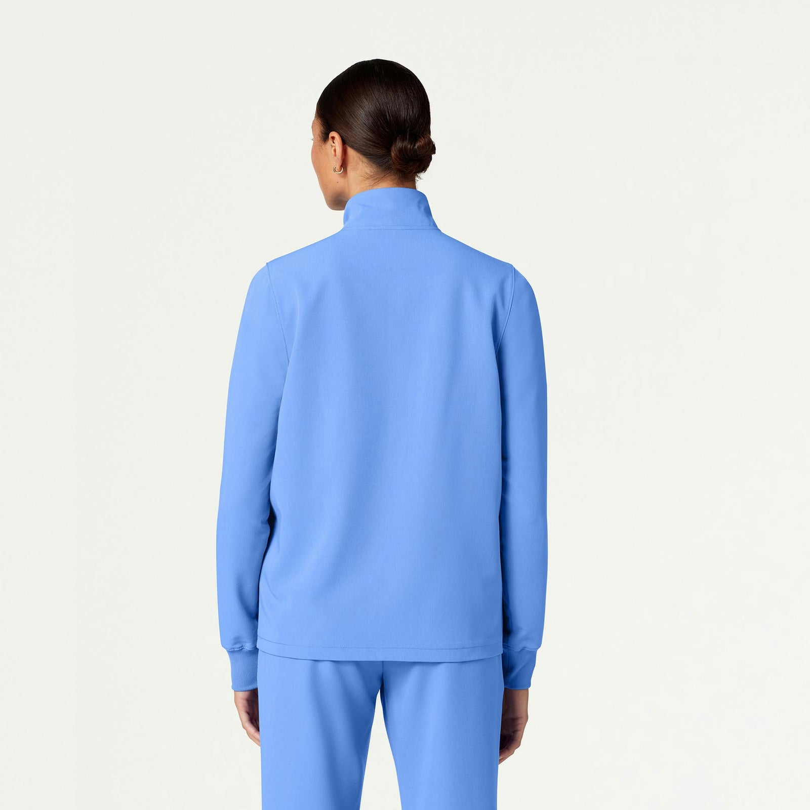 Ceri Essential 6-Pocket Scrub Jacket - Ceil Blue - WOMEN'S JACKETS - Jaanuu