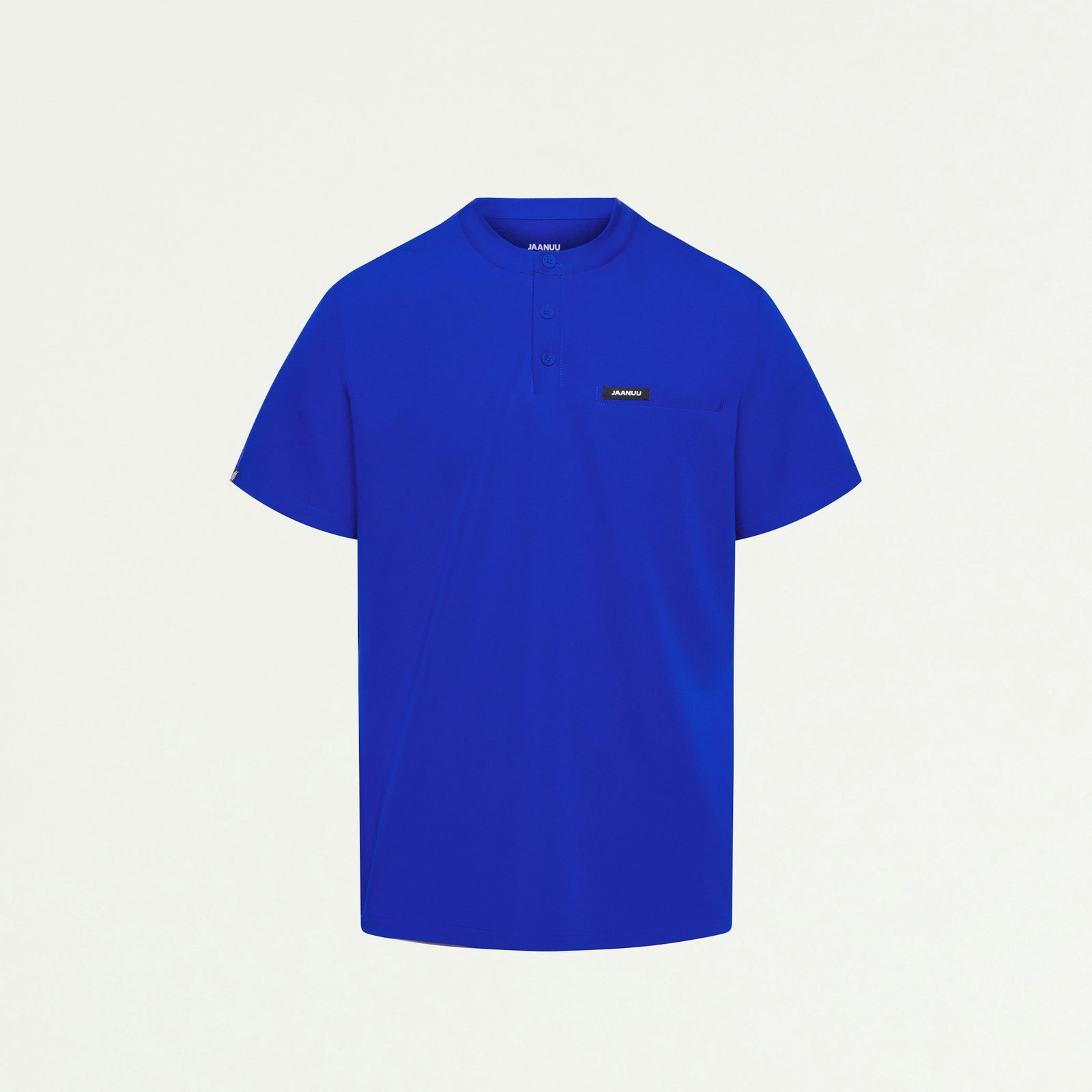 Reeve Henley Scrub Top - Electric Blue - MEN'S TOPS - Jaanuu