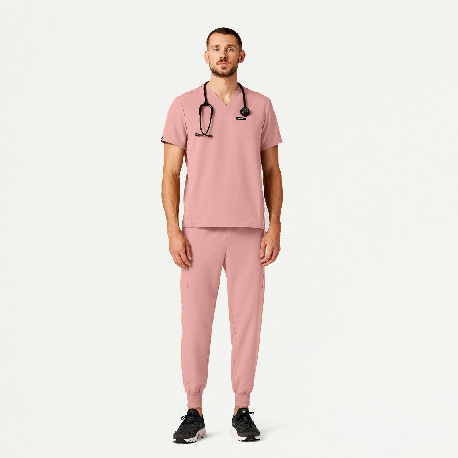 Platt 3-Pocket Scrub Top - Mauve - MEN'S TOPS - Jaanuu