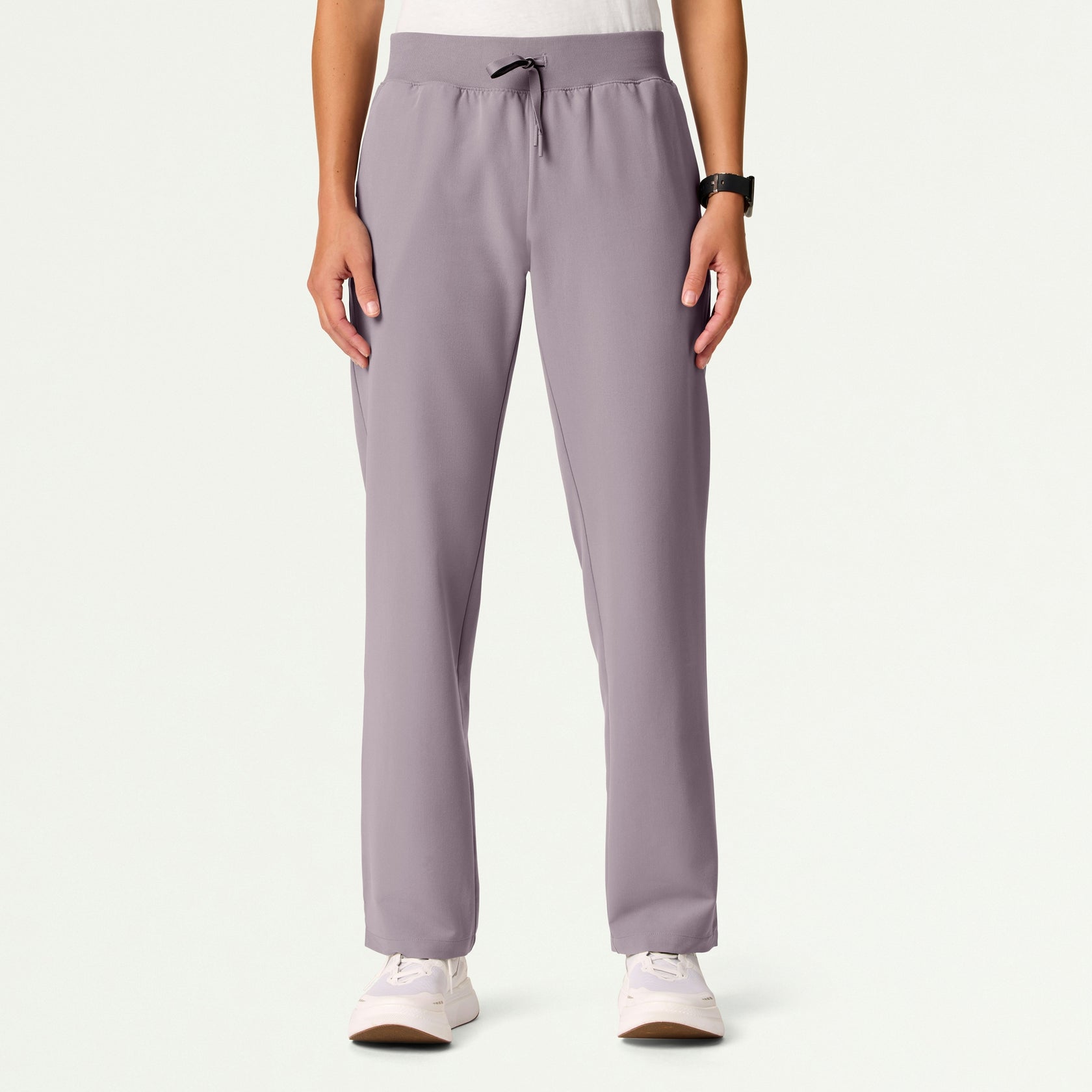 Xenos Essential Knit-Waist Scrub Pant - Chrome - WOMEN'S PANTS - Jaanuu