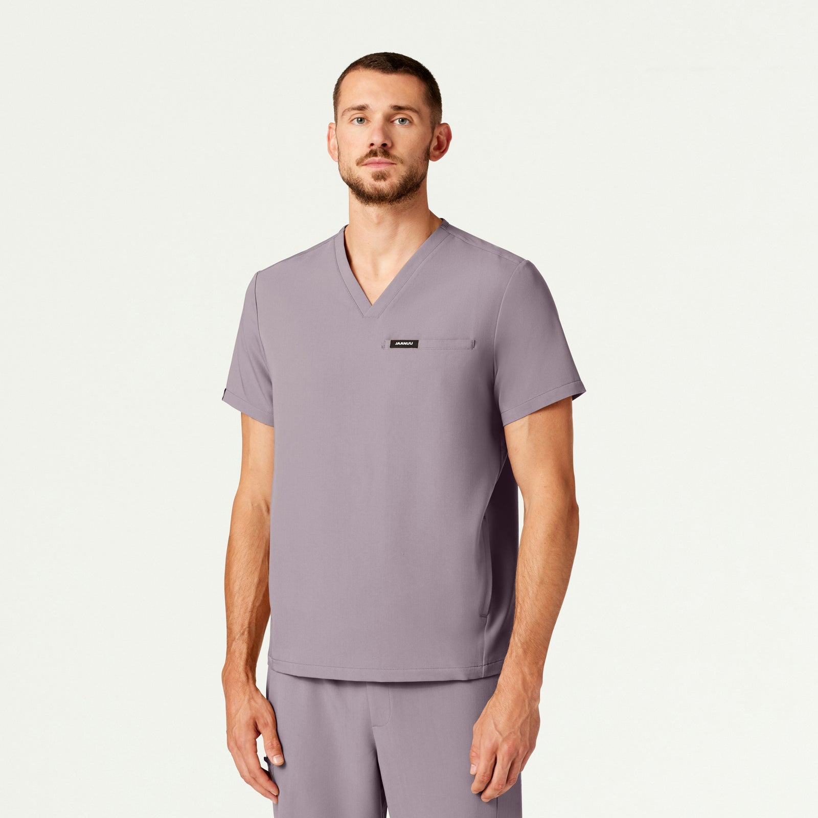 Platt 3-Pocket Scrub Top - Chrome - MEN'S TOPS - Jaanuu