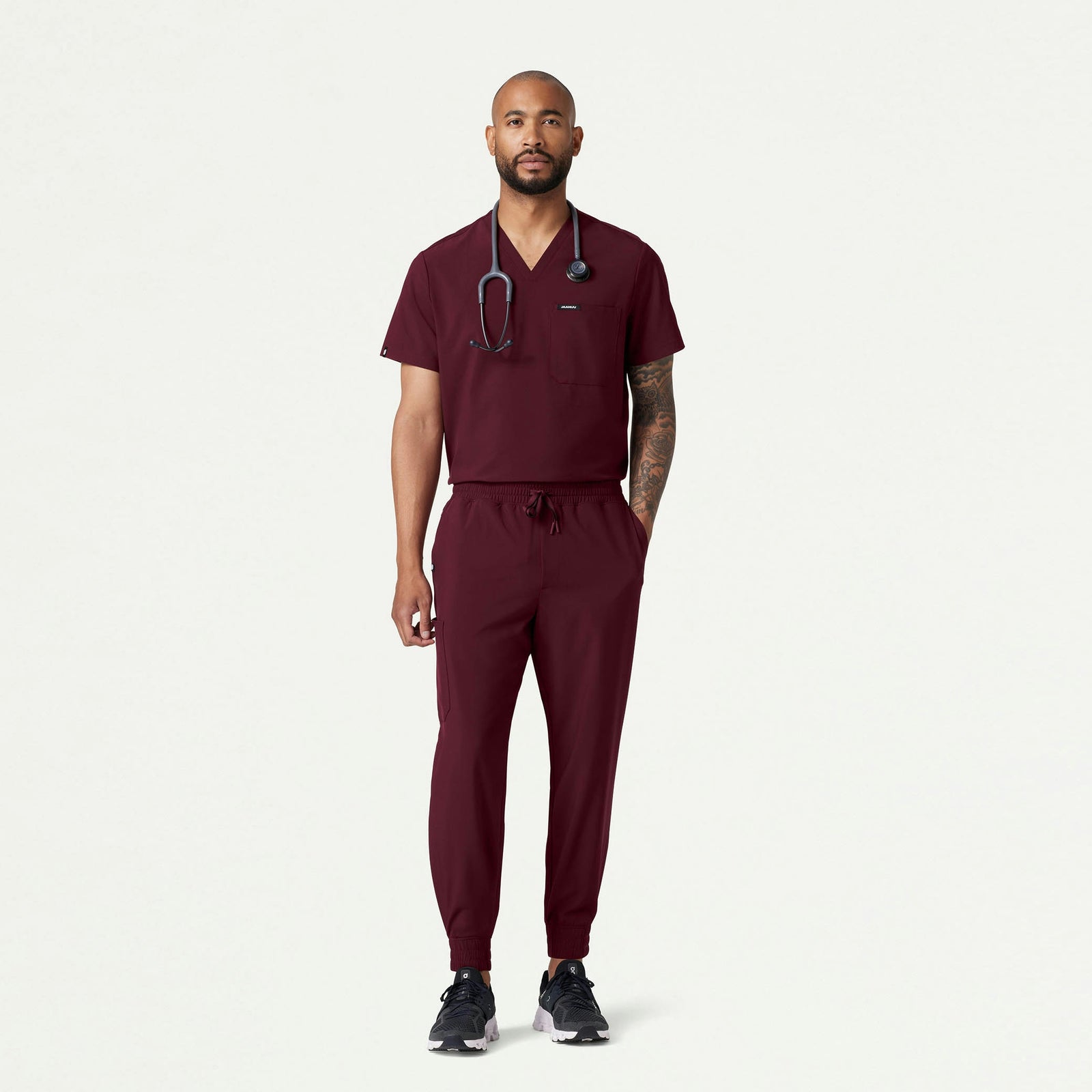 Powell ULTRAlite™ Scrub Jogger - Burgundy - MEN'S PANTS - Jaanuu