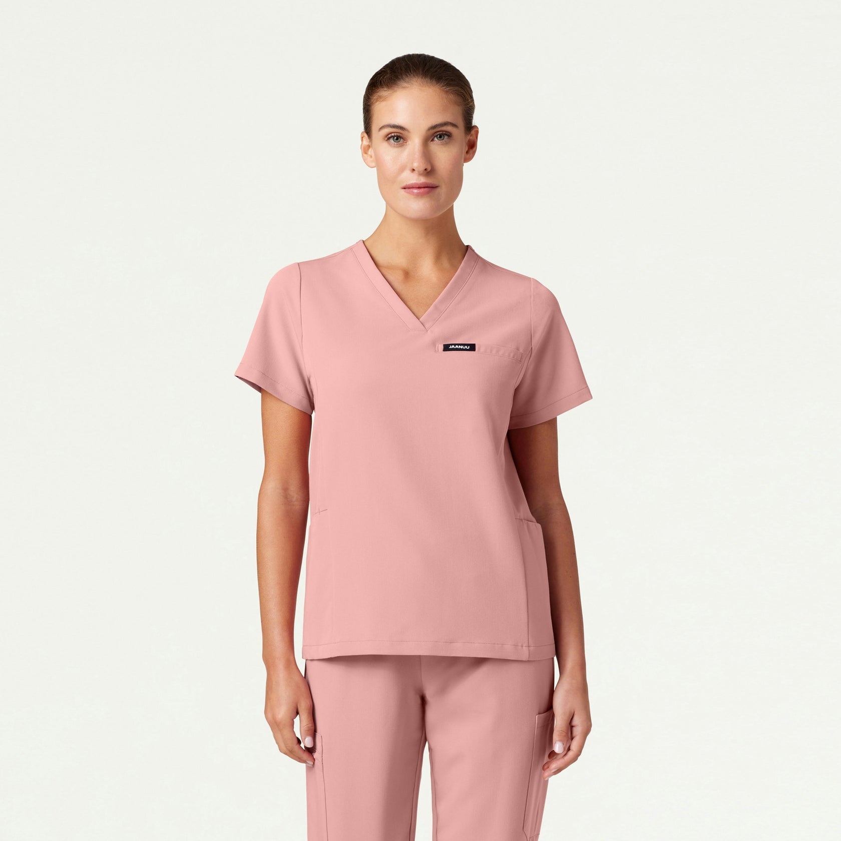 Magna 3-Pocket Scrub Top - Mauve - WOMEN'S TOPS - Jaanuu