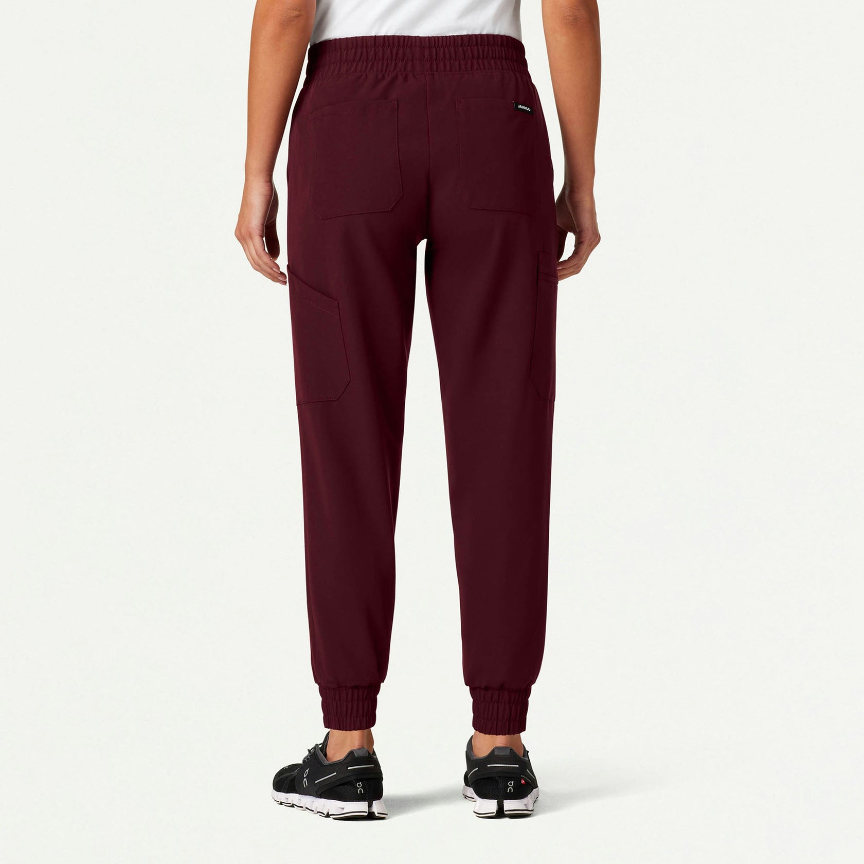 Neo Everyday Cargo Scrub Jogger - Burgundy - WOMEN'S PANTS - Jaanuu