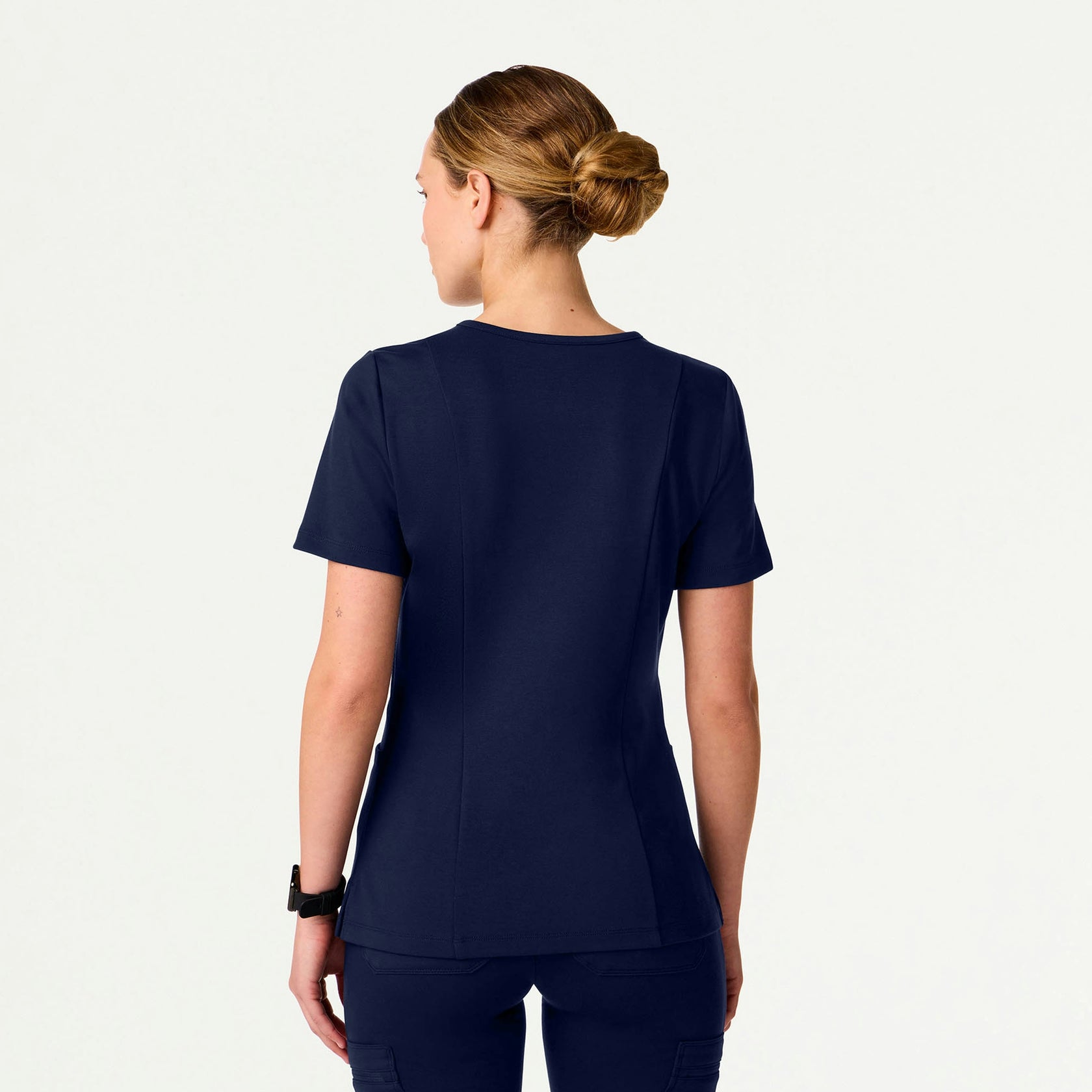 Kass Slim 4-Pocket ULTRAsoft Scrub Top - Midnight Navy - WOMEN'S TOPS - Jaanuu