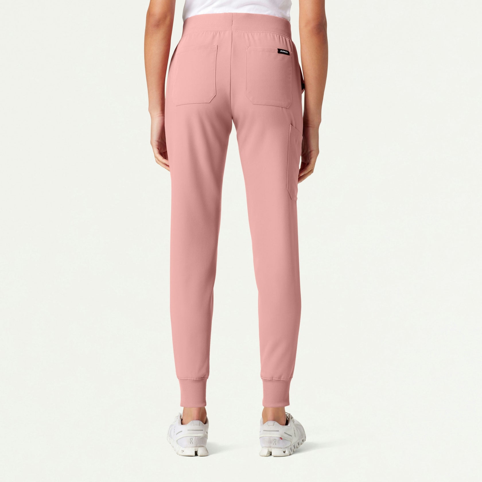 Silex Slim Knit-Waist Scrub Jogger - Mauve - WOMEN'S PANTS - Jaanuu