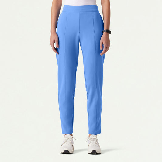 Lio Tapered 5-Pocket Scrub Pant - Ceil Blue - WOMEN'S PANTS - Jaanuu