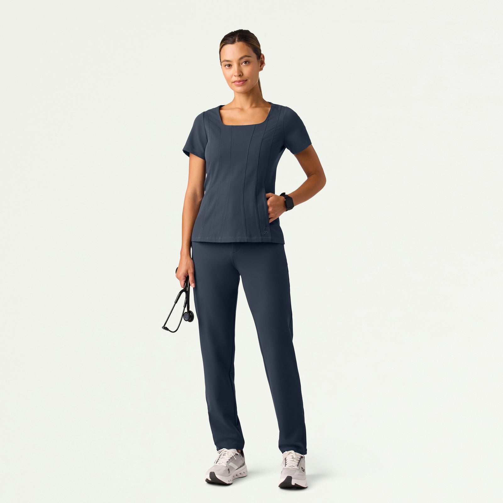 Skyler Slim Zip-Fly Scrub Pant - Carbon Gray - WOMEN'S PANTS - Jaanuu