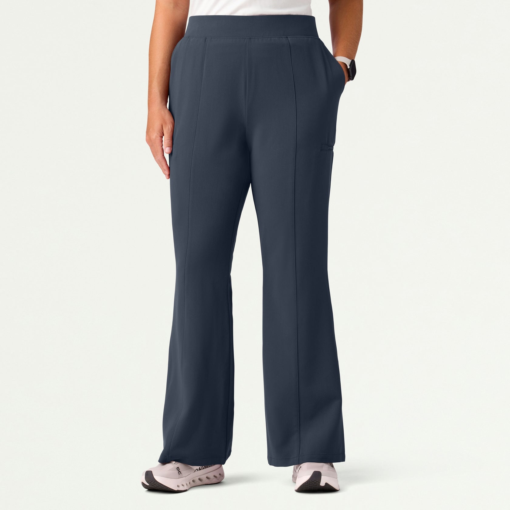 Harper Slim High Waisted Scrub Pant - Carbon Gray - WOMEN'S PANTS - Jaanuu