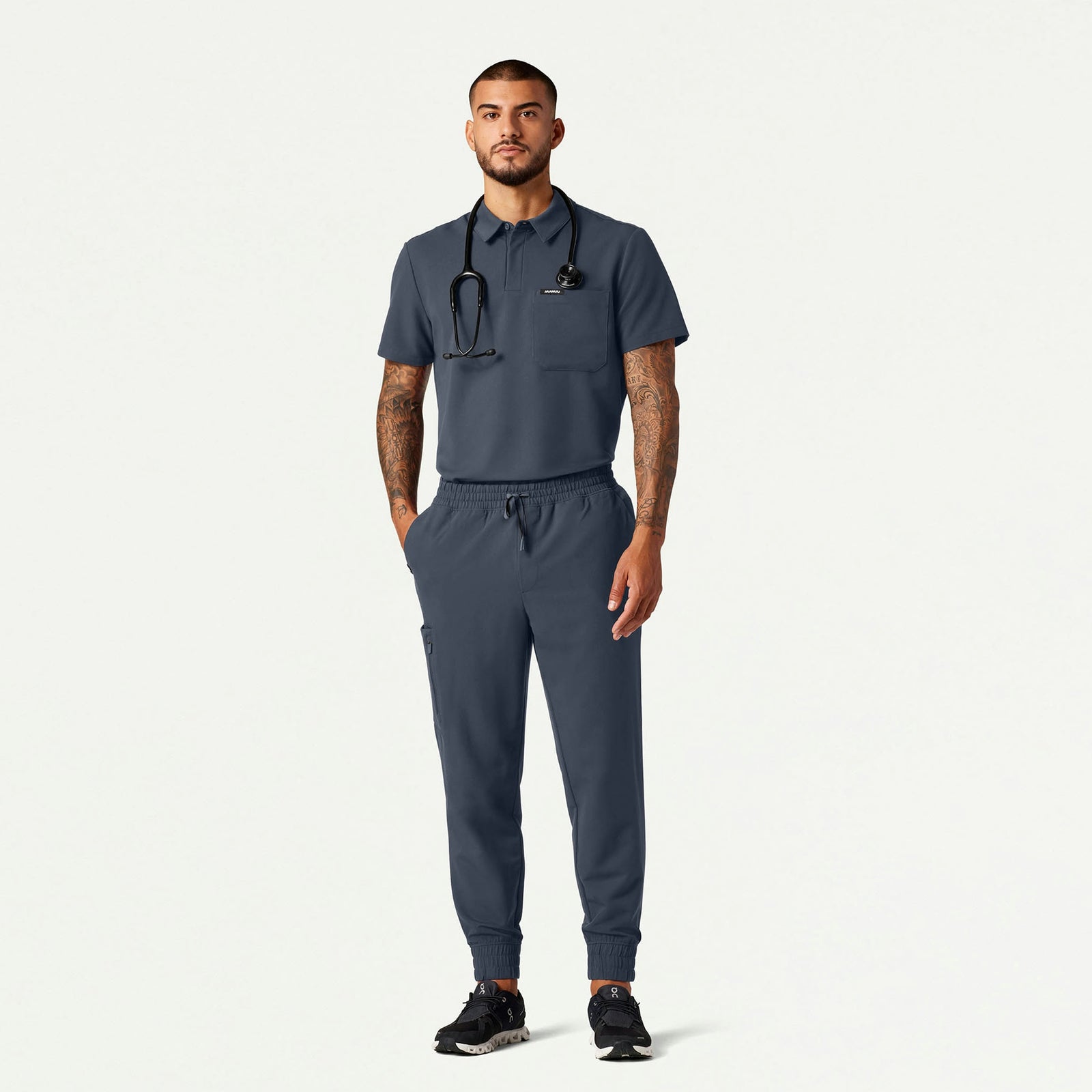 Cobot 8-Pocket Scrub Jogger - Carbon Gray - MEN'S PANTS - Jaanuu