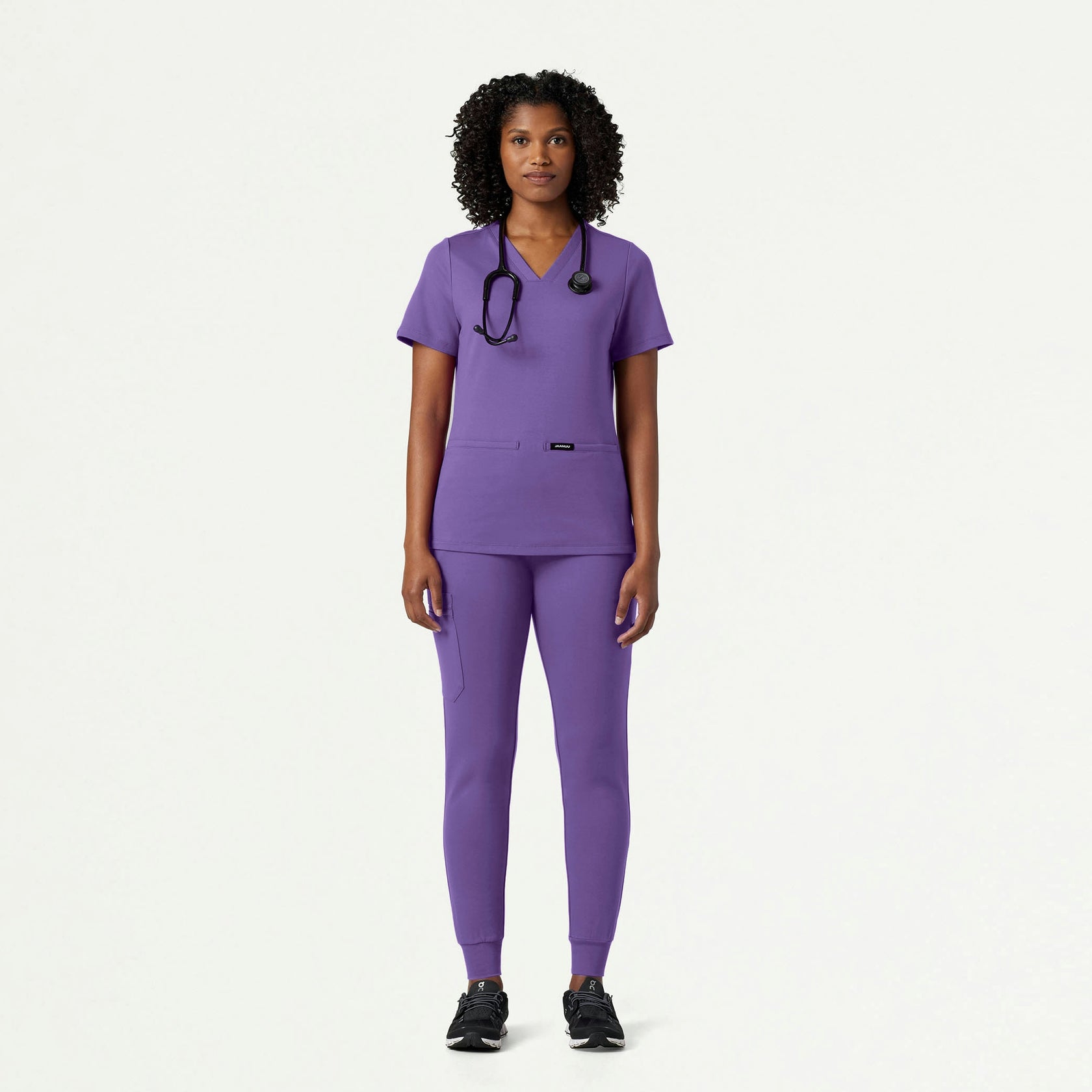 Cesi Slim ULTRAsoft Scrub Top - Violet - WOMEN'S TOPS - Jaanuu