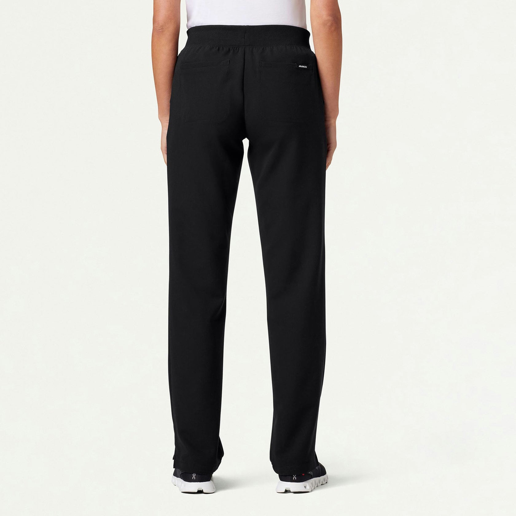 Xenos Essential Knit-Waist Scrub Pant - Black - WOMEN'S PANTS - Jaanuu