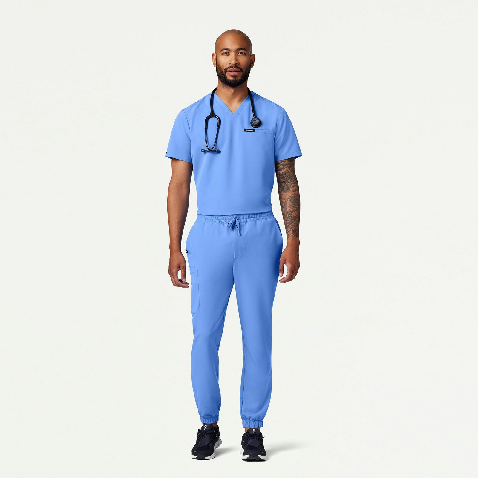 Rhodes Slim Crossover Scrub Jogger - Ceil Blue - MEN'S PANTS - Jaanuu